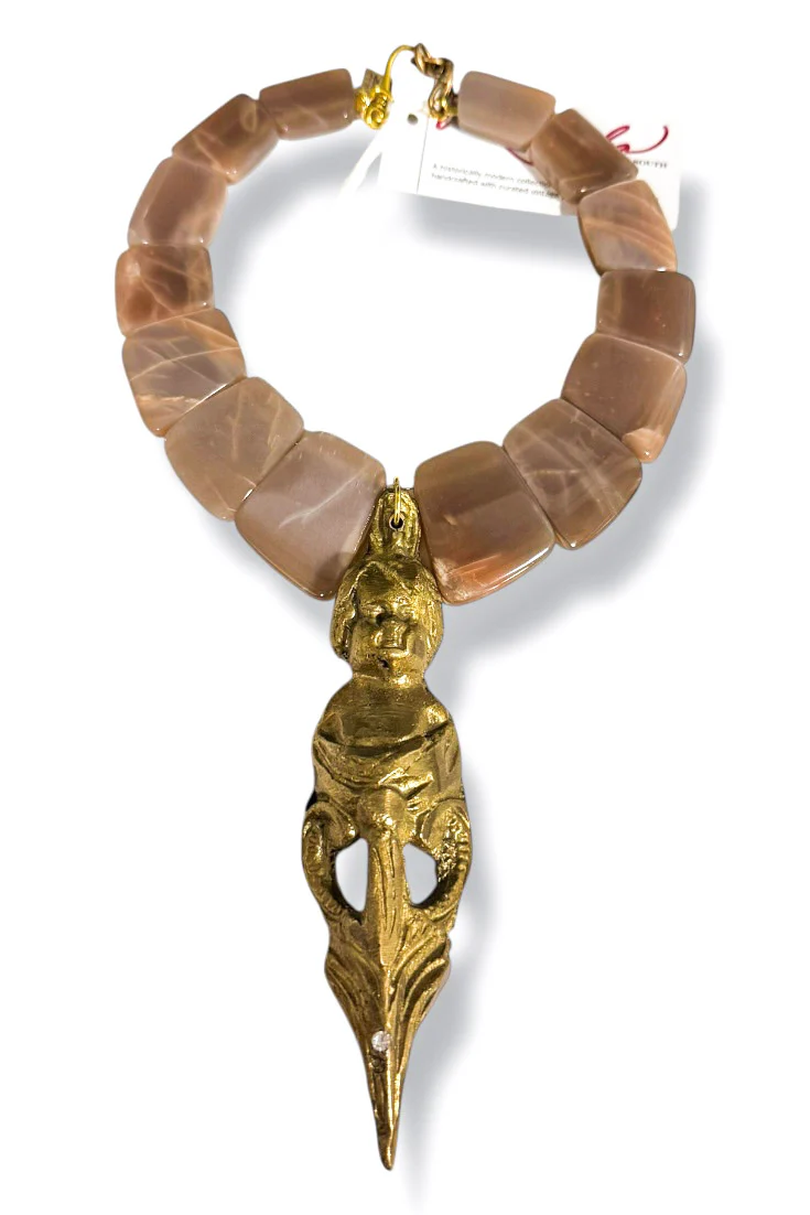 Made in the Deep South 1800s French Decor Moonstone Necklace