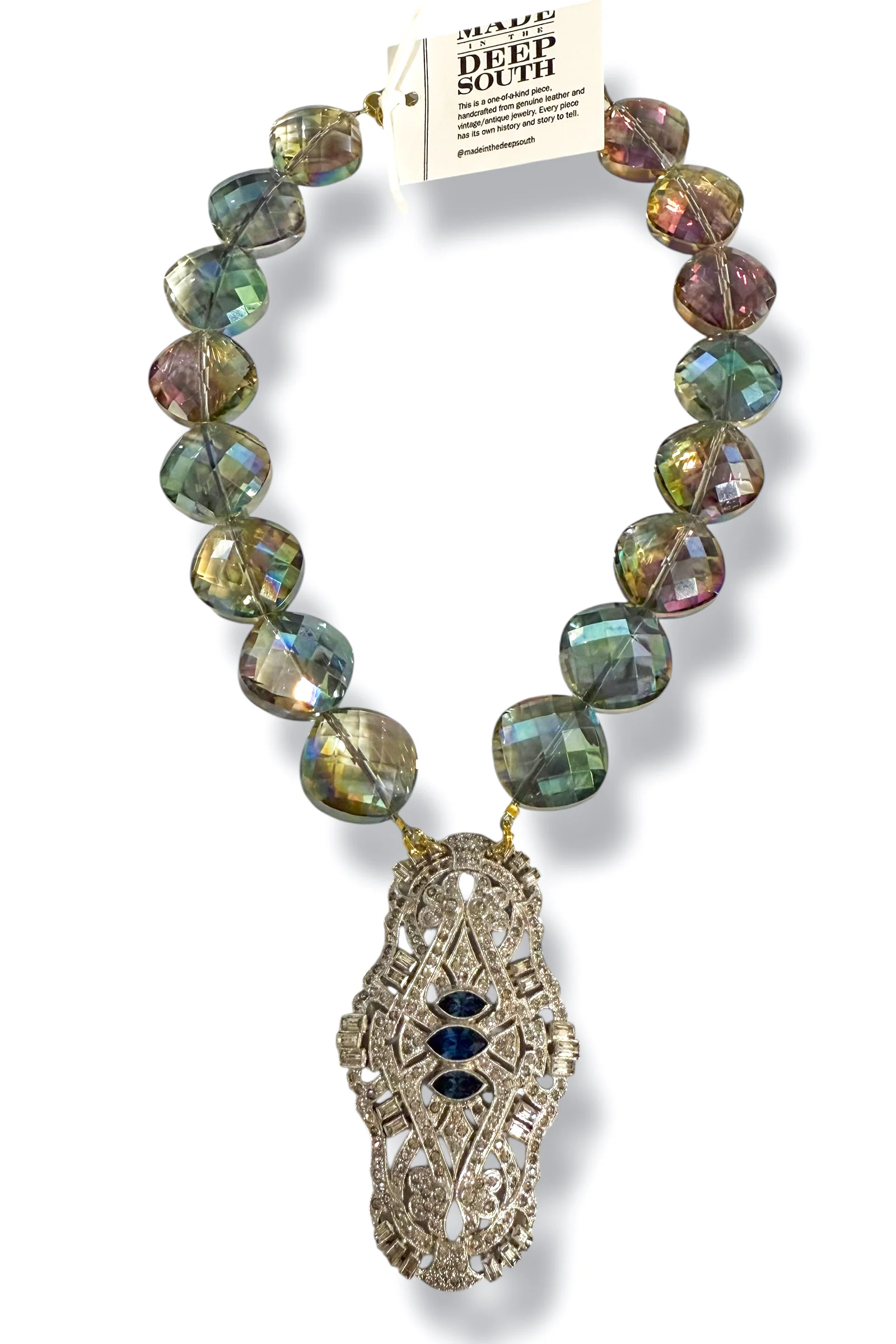 Made in the Deep South 1930s Brooch 1960s Crystal Necklace