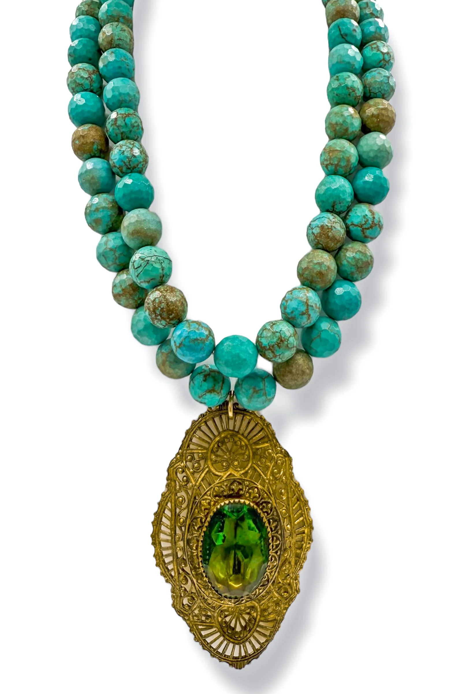 Made in the Deep South 1930s Brooch 1960s Turquoise Necklace