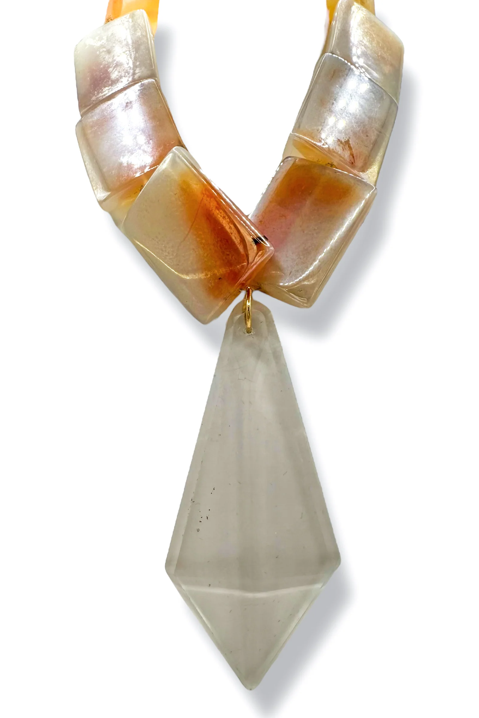 Made in the Deep South 1930s French Chandelier 1960s Agate Necklace
