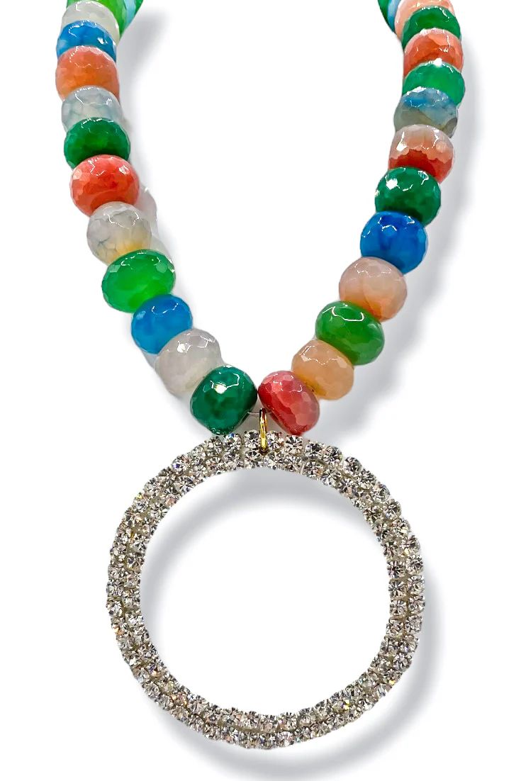 Made in the Deep South 1930s Sash Buckle 1960s Agate Necklace