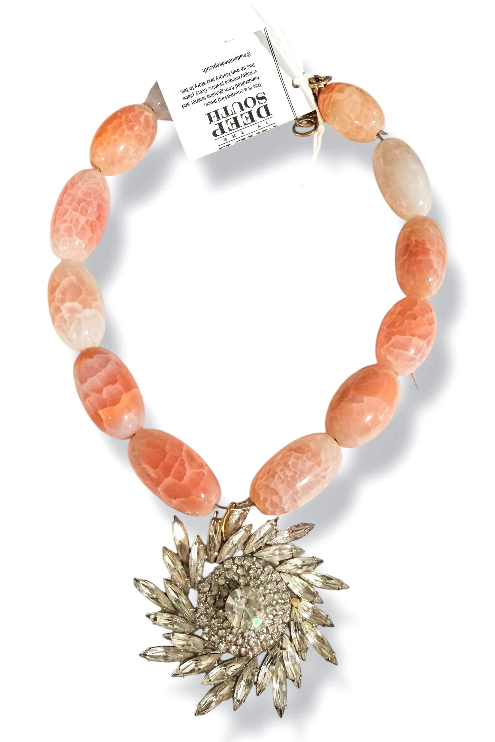 Made in the Deep South 1940s Brooch 1960s Agate Necklace