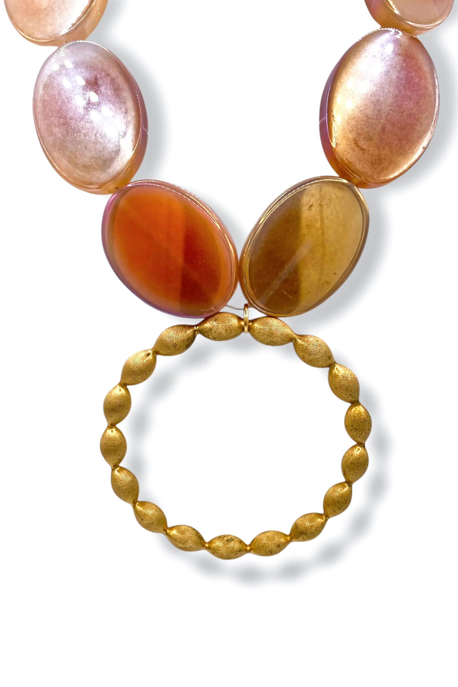 Made In The Deep South 1960s Agate Bead Necklace