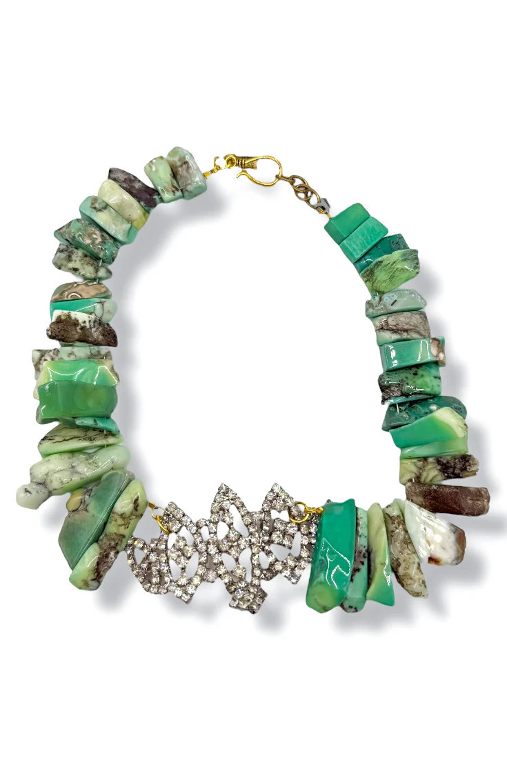 Made in the Deep South 1950s Brooch 1960s Chrysoprase Necklace
