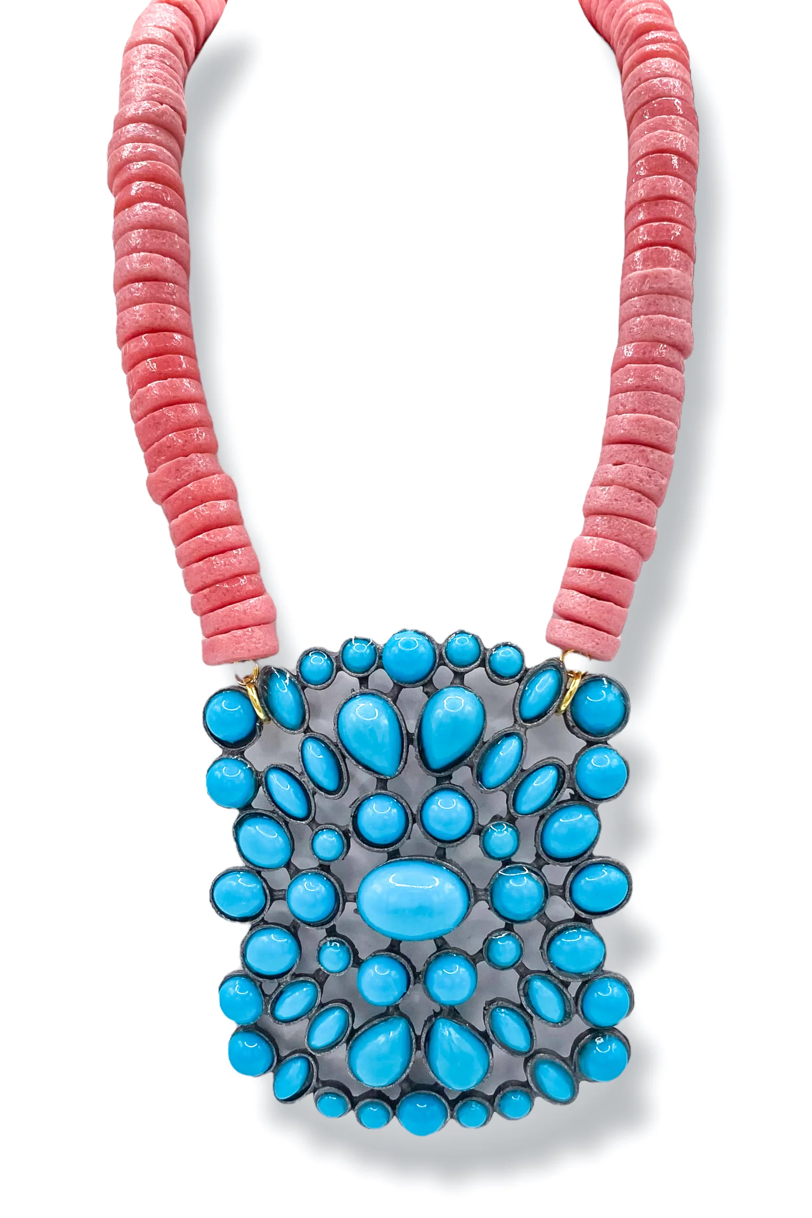 Made In The Deep South 1950s Brooch 1960s Glass Bead Necklace