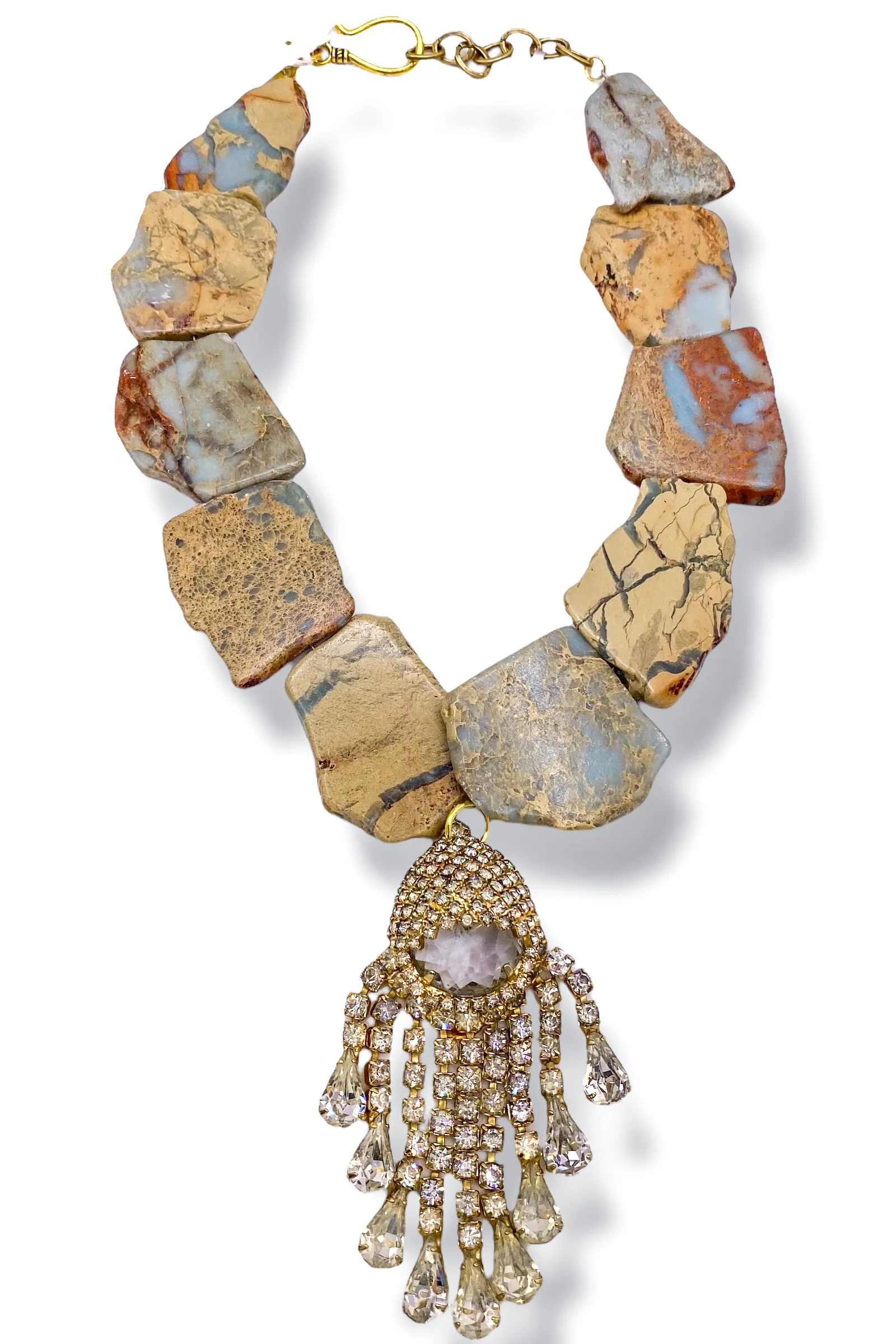 Made in the Deep South 1950s Brooch 1960s Jasper Necklace