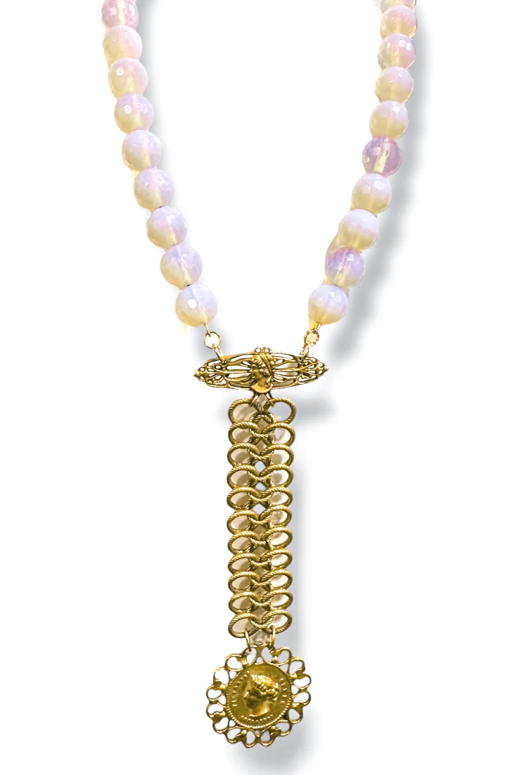 Made in the Deep South 1950s Brooch 1960s Opalite Necklace