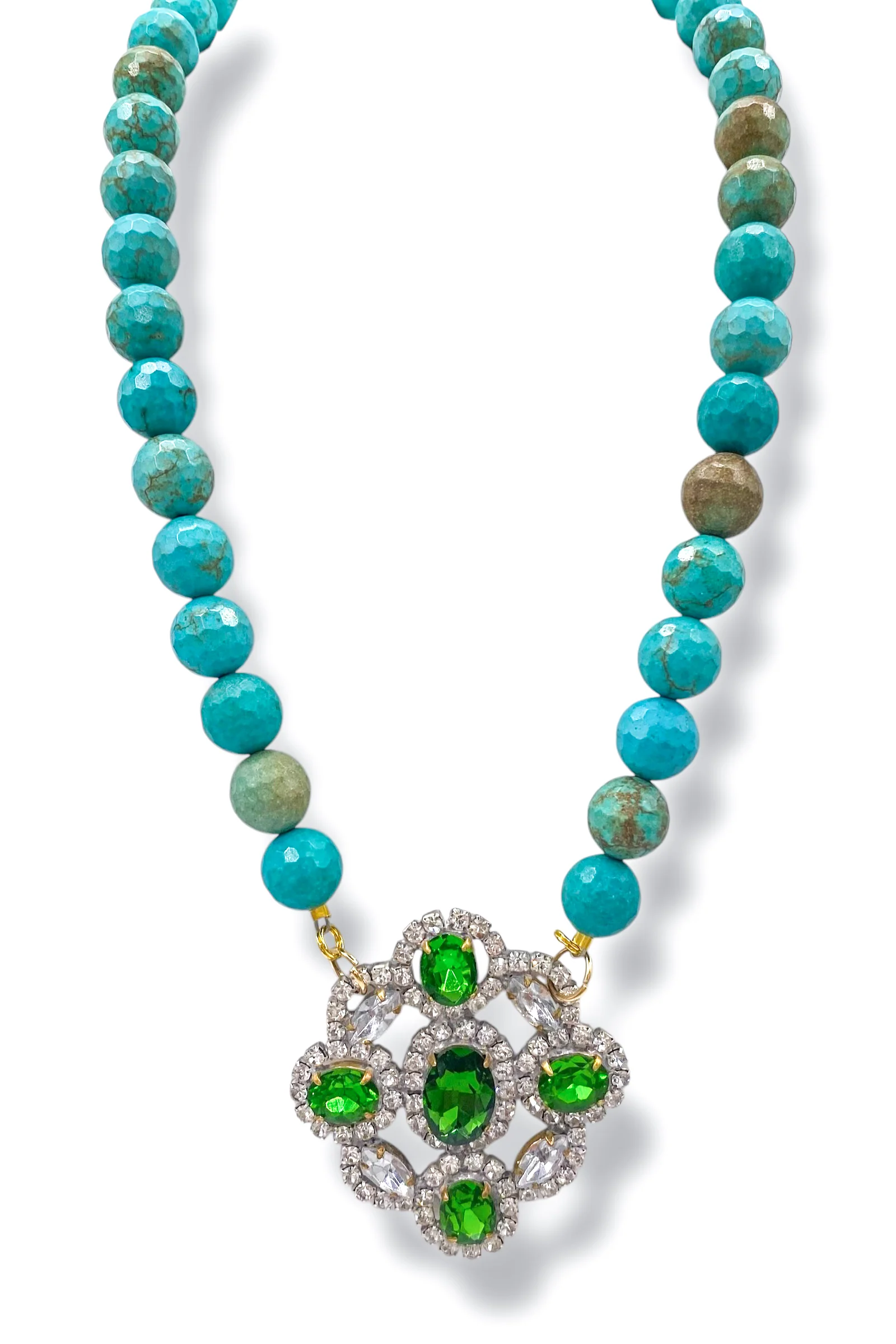 Made In The Deep South 1950s Brooch 1960s Turquoise Necklace