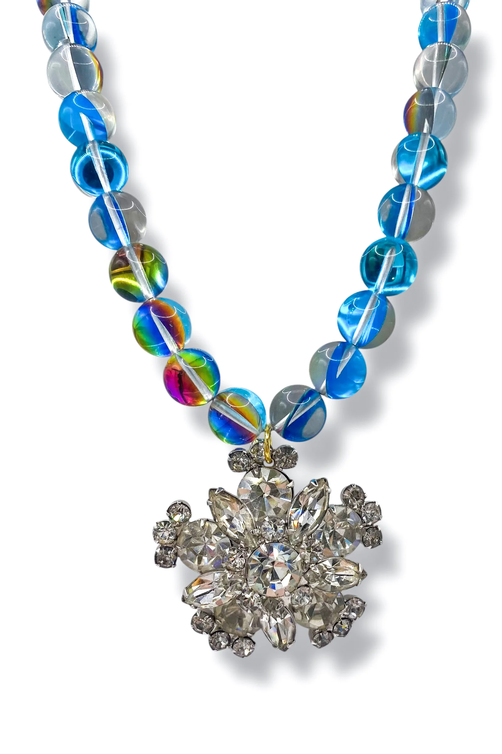 Made In The Deep South 1970s Glass Beads Necklace