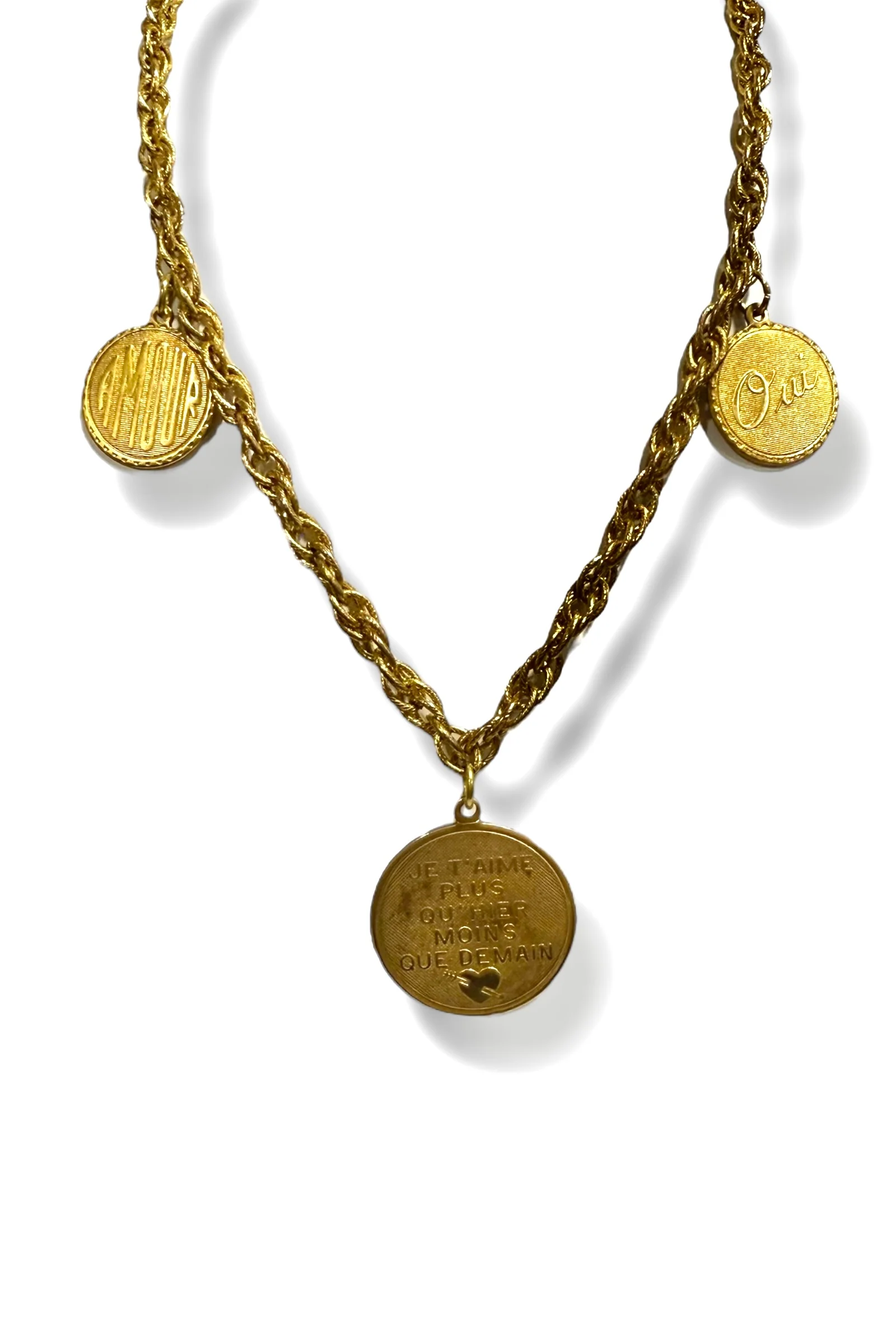 Made in the Deep South 1950s French Love Charms 1960s Necklace