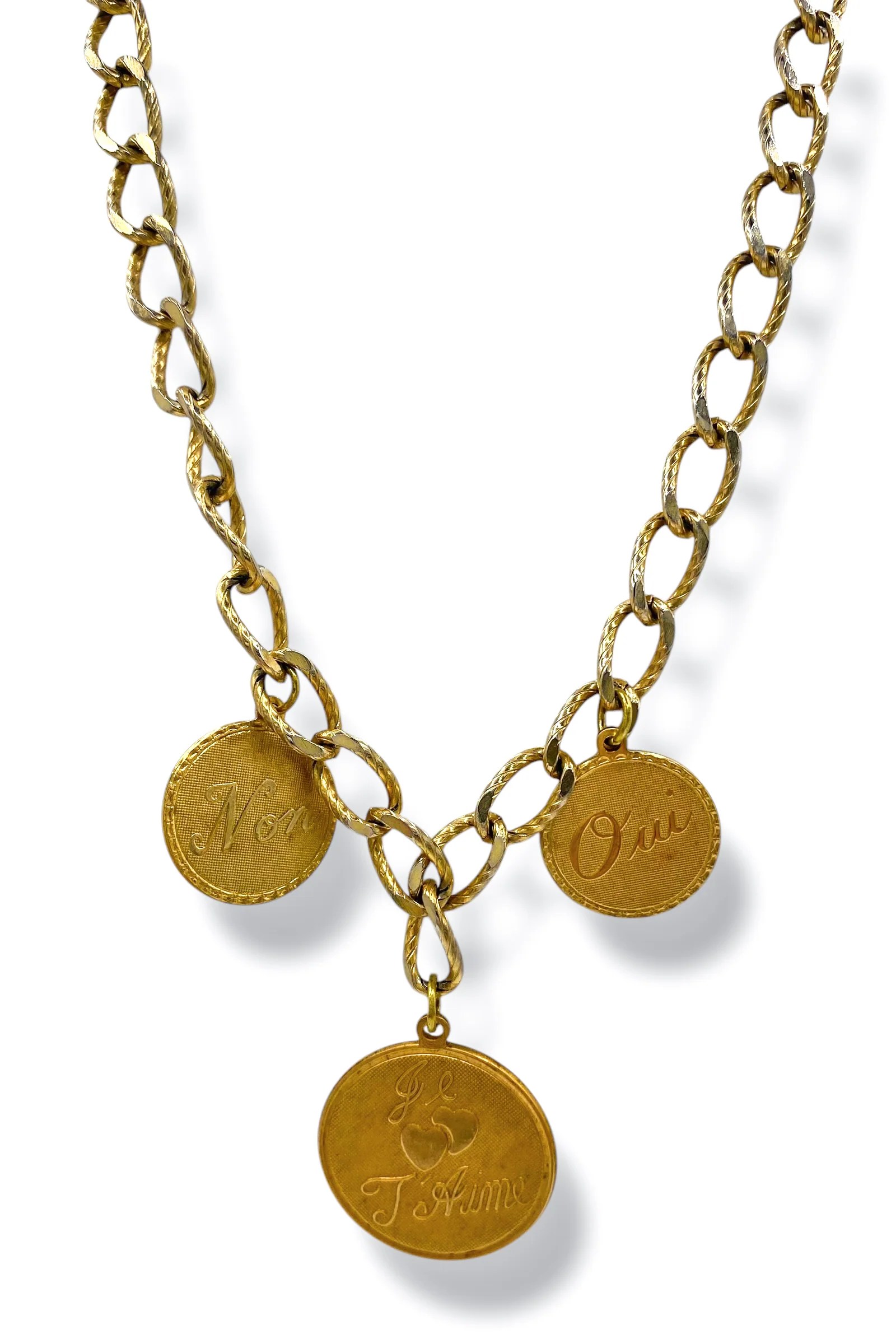 Made In the Deep South 1950s French Love Charms Necklace