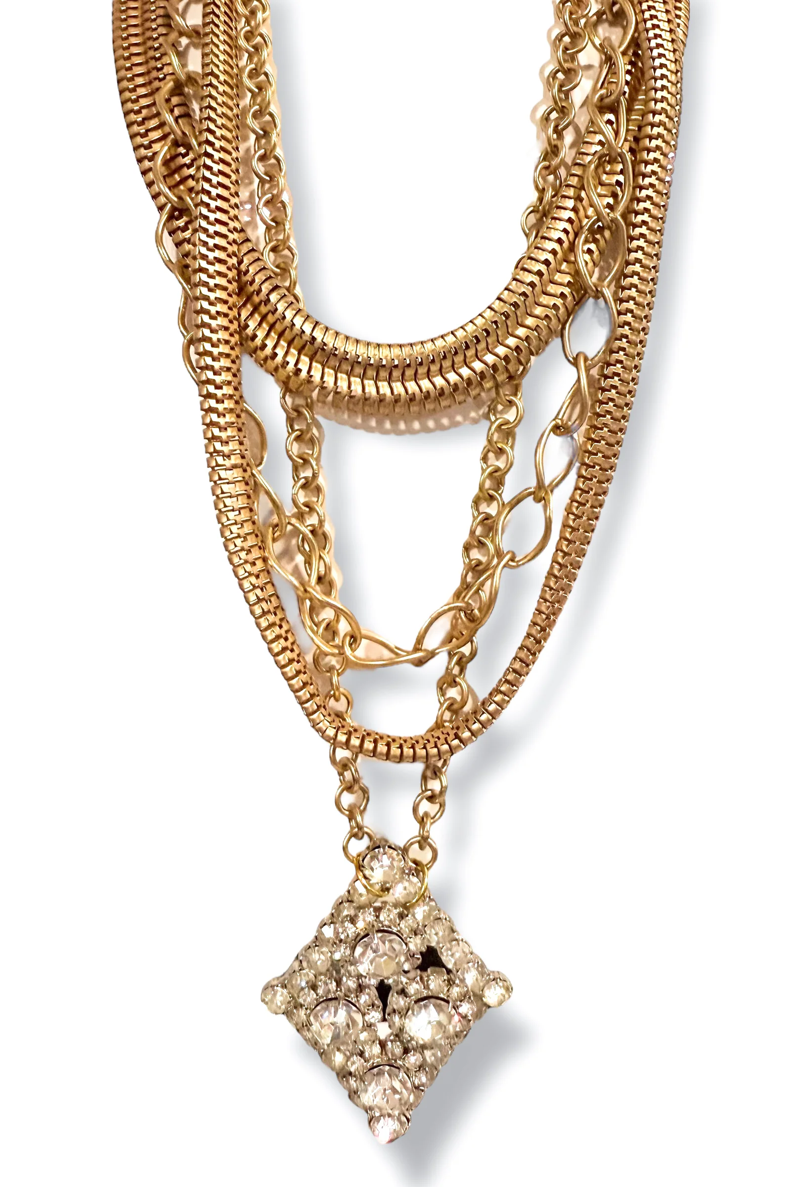 Made in the Deep South 1950s Juliana Brooch 1980s Link Collar Necklace
