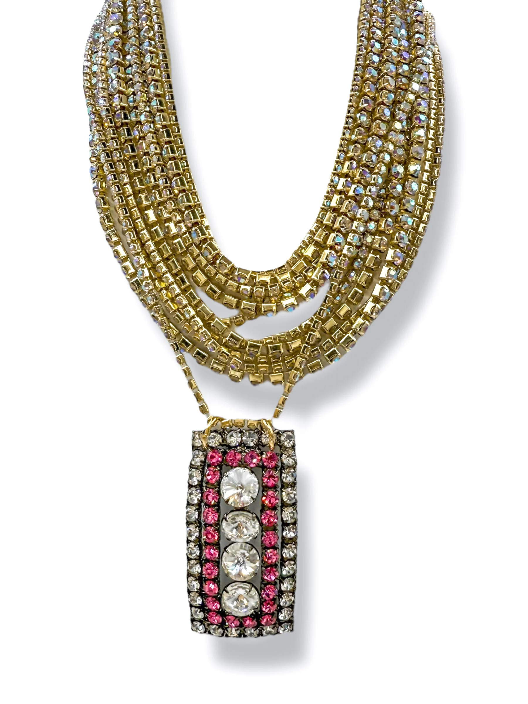 Made in the Deep South 1950s Pink Brooch 1970s Necklace