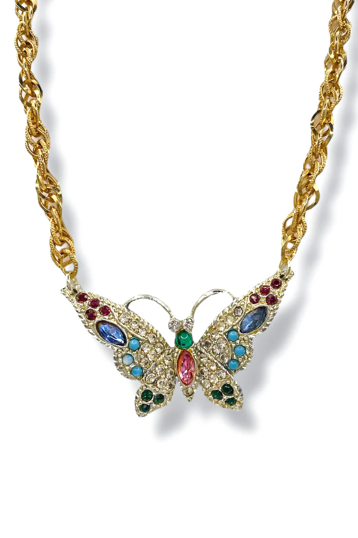 Made in the Deep South 1960s Butterfly Brooch 1960s Chain Necklace