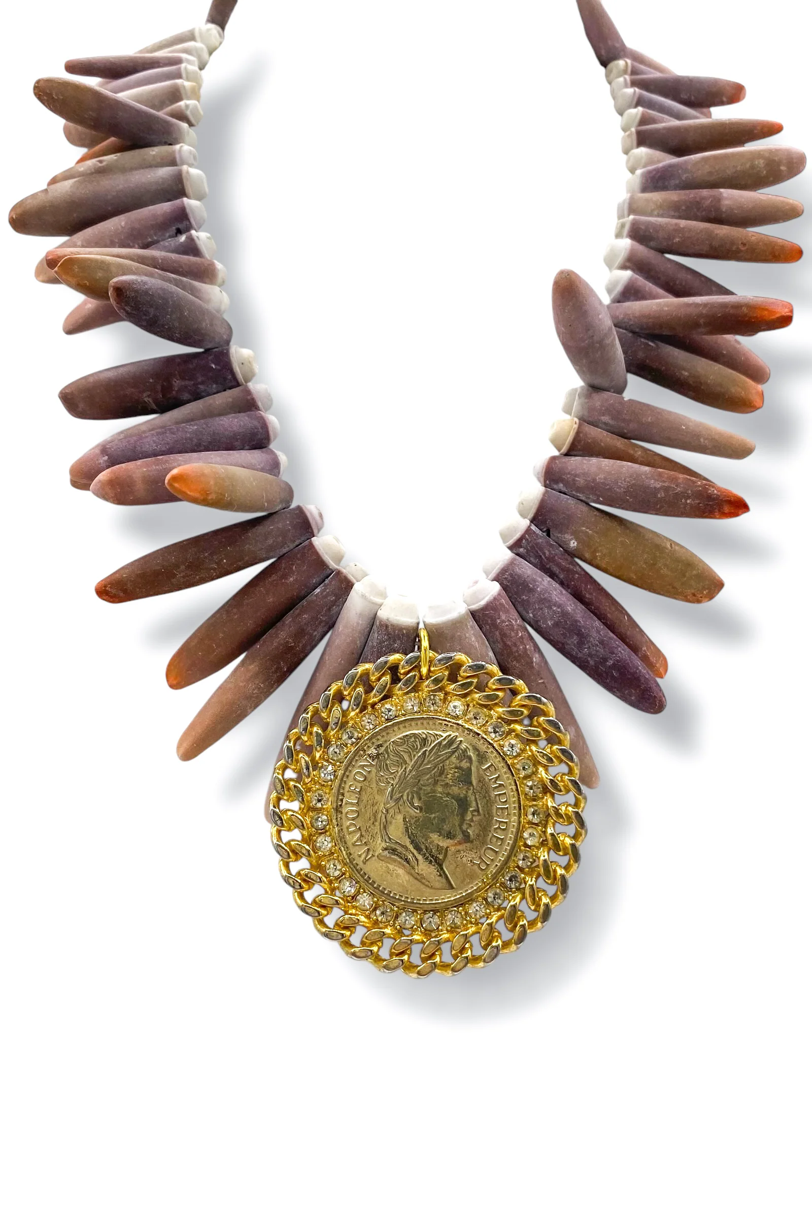 Made In The Deep South 1960s Coin Brooch 1960s Sea Stick Necklace