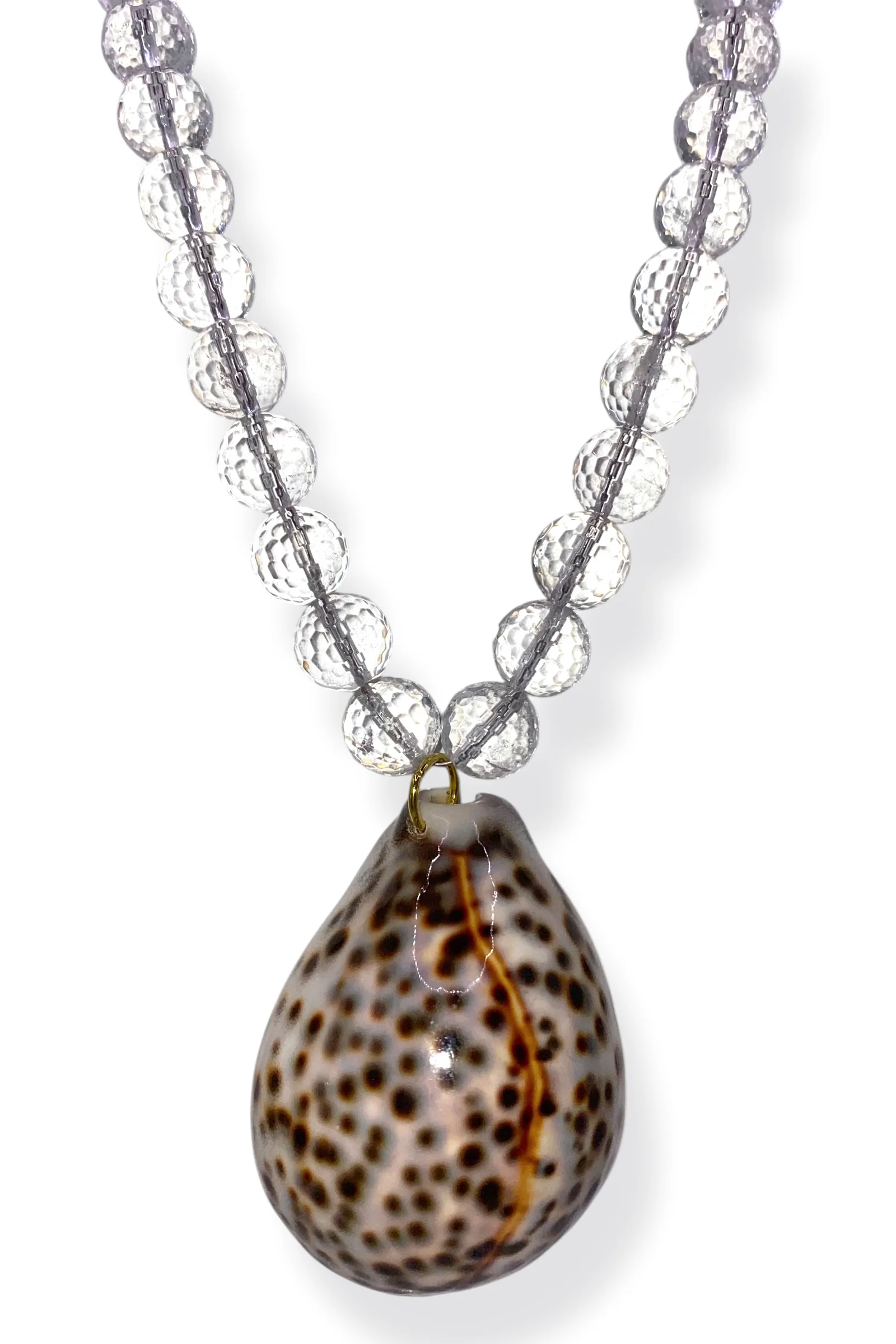 Made In The Deep South 1960s Cowrie Shell 1940s Quartz Necklace