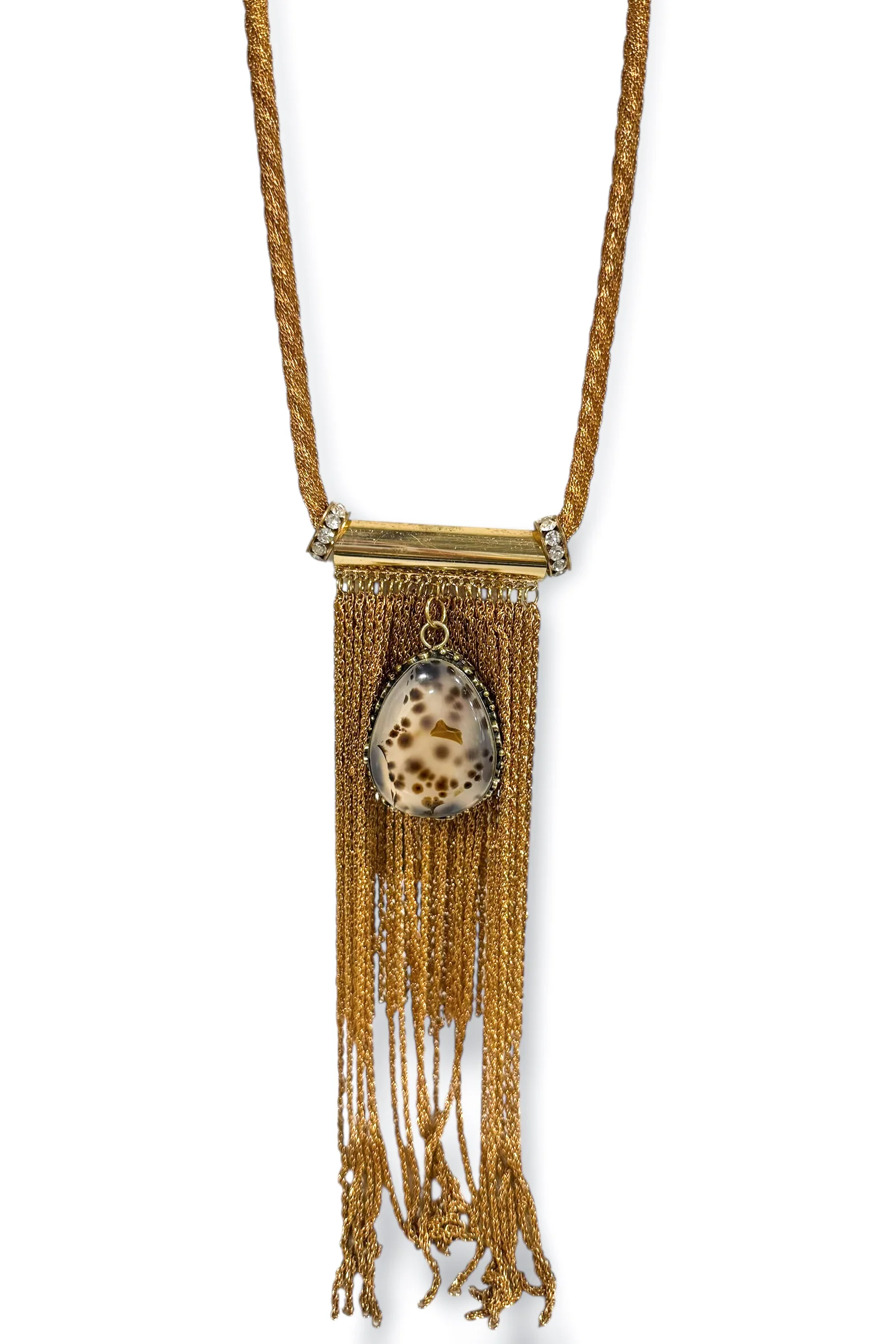 Made in the Deep South 1960s Dendrite & Agate Pendant 1970s Necklace