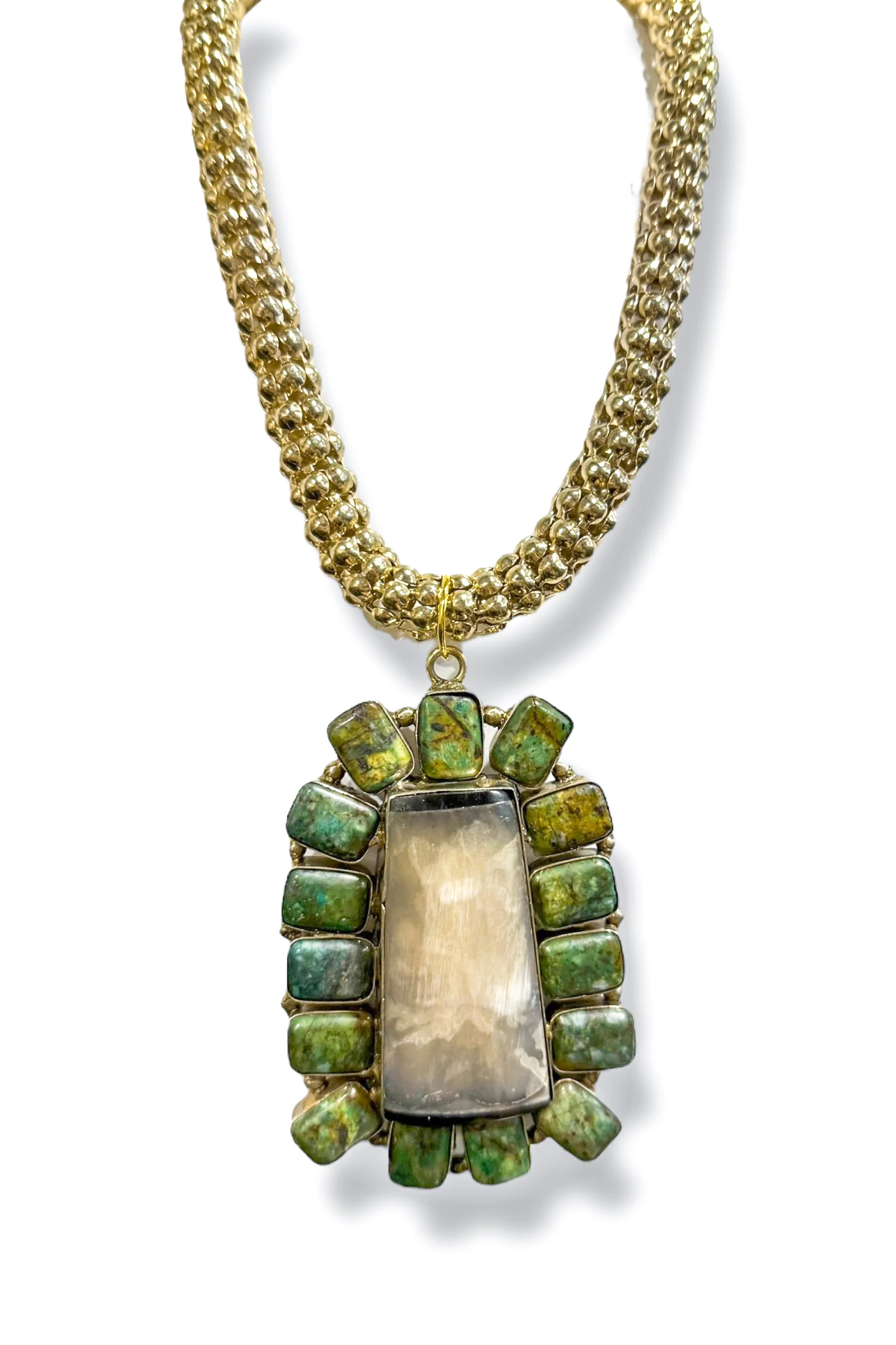 Made in the Deep South 1960s Horn & Turquoise 1970s Necklace