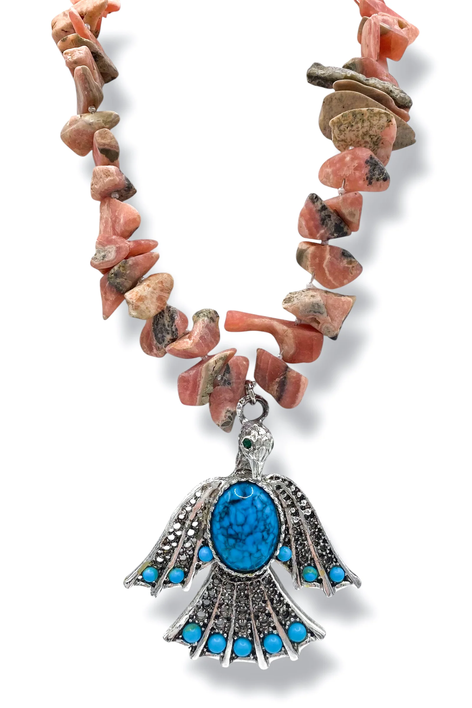 Made In The Deep South 1960s Pendant 1960s Rhodochrosite Necklace