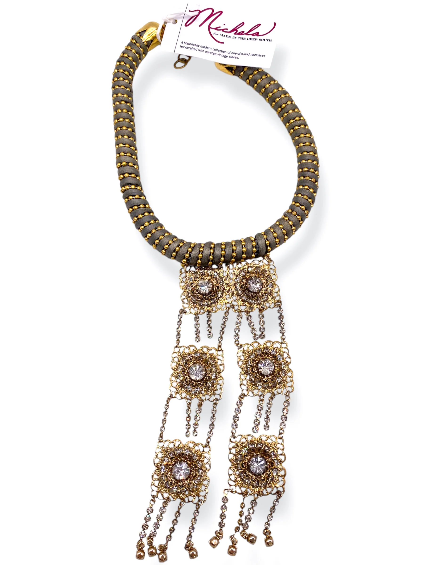 Made in the Deep South 1960s Pendant 1970s Collar Necklace