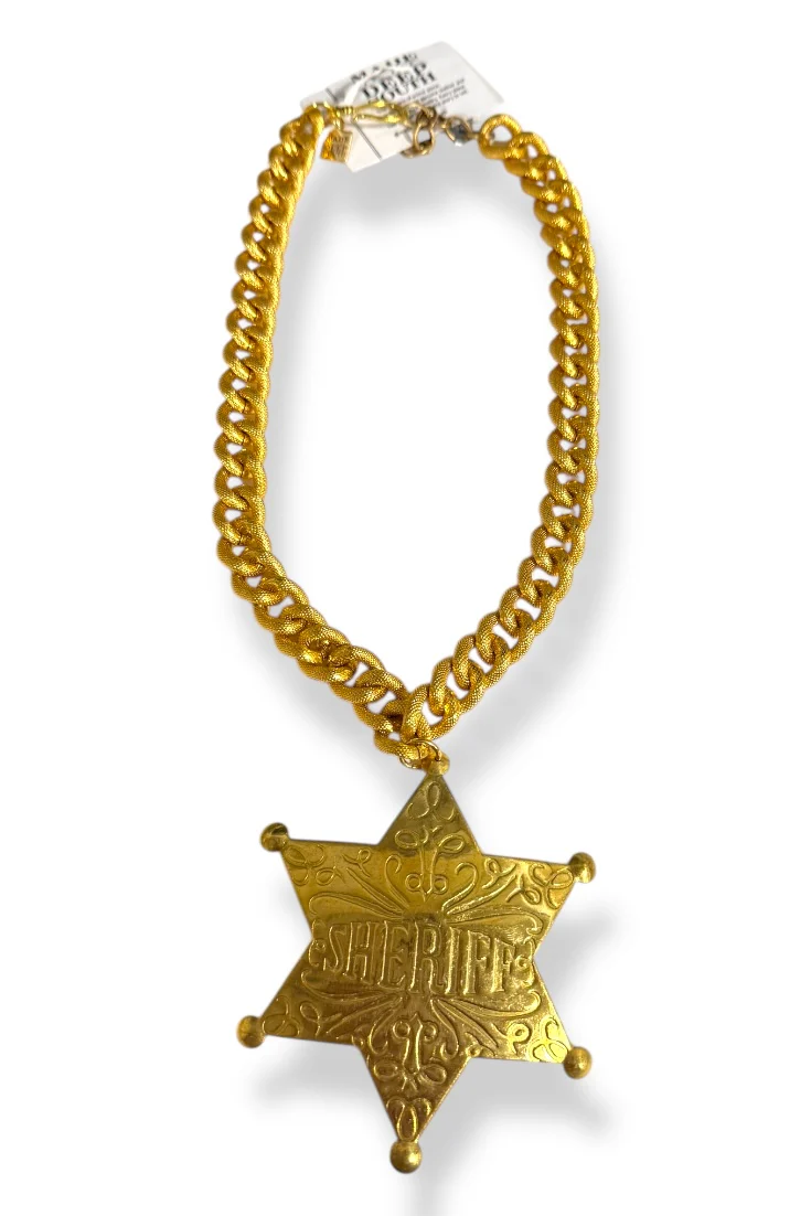 Made in the Deep South 1960s Sheriff Badge 1960s Necklace