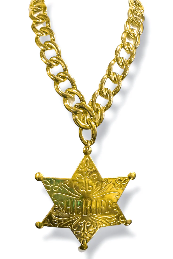 Made in the Deep South 1960s Sheriff Badge 1970s Necklace