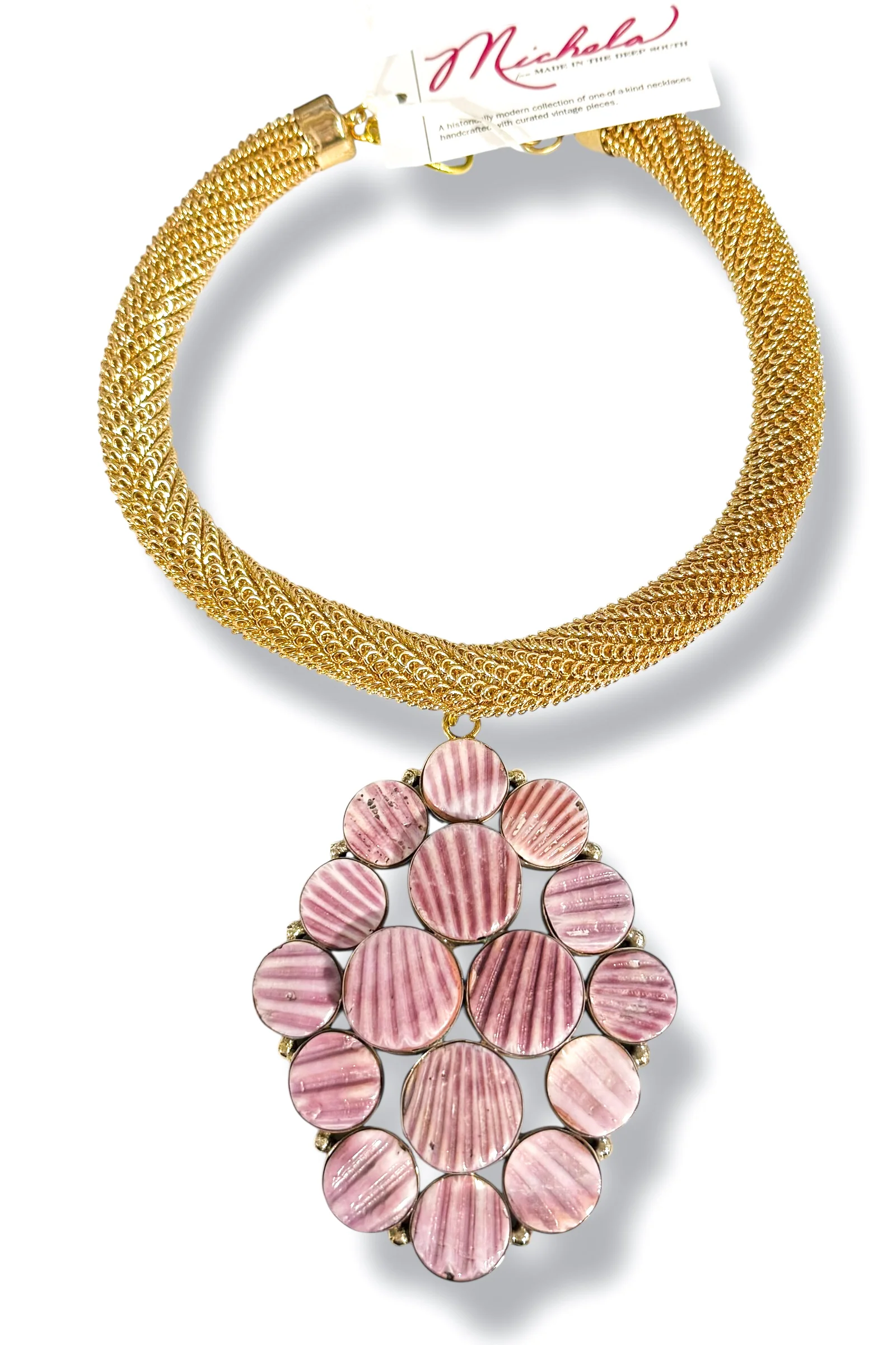 Made in the Deep South 1960s Spiny Oyster Shell 1970s Necklace