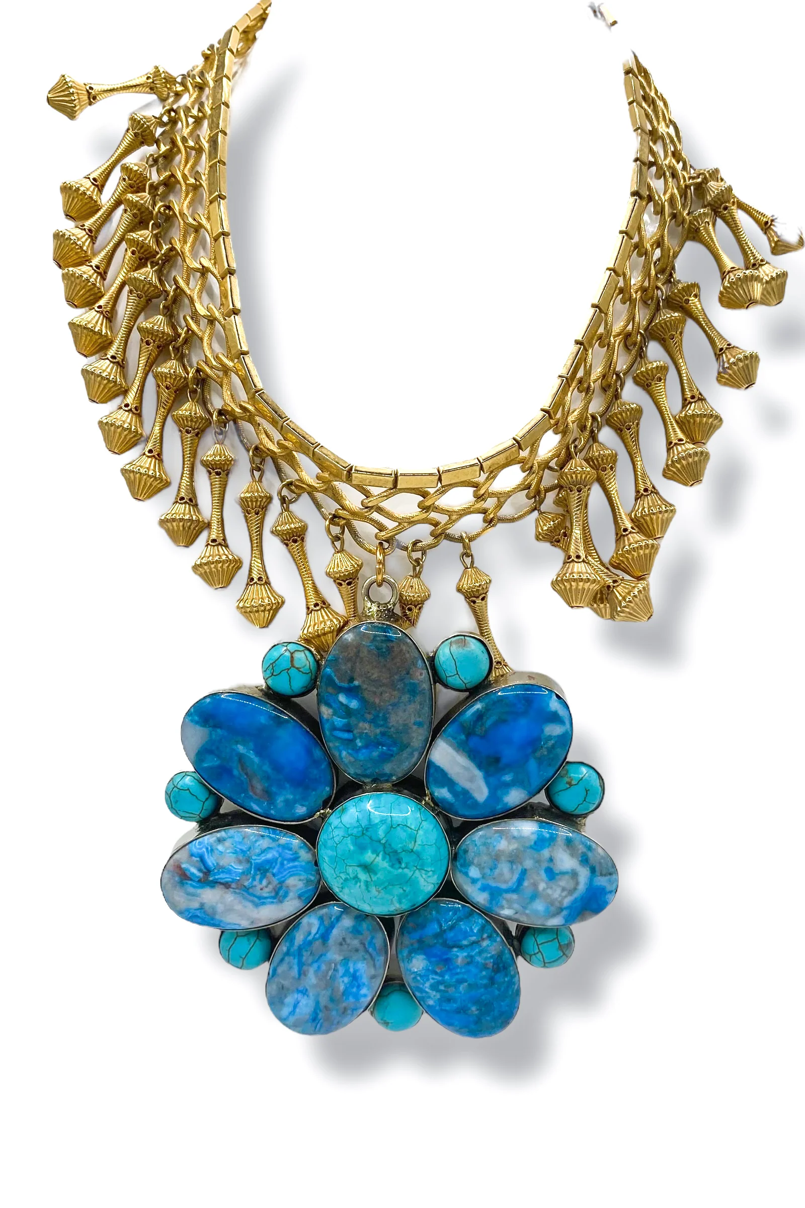 Made In The Deep South 1960s Turquoise Pendant 1960s Necklace