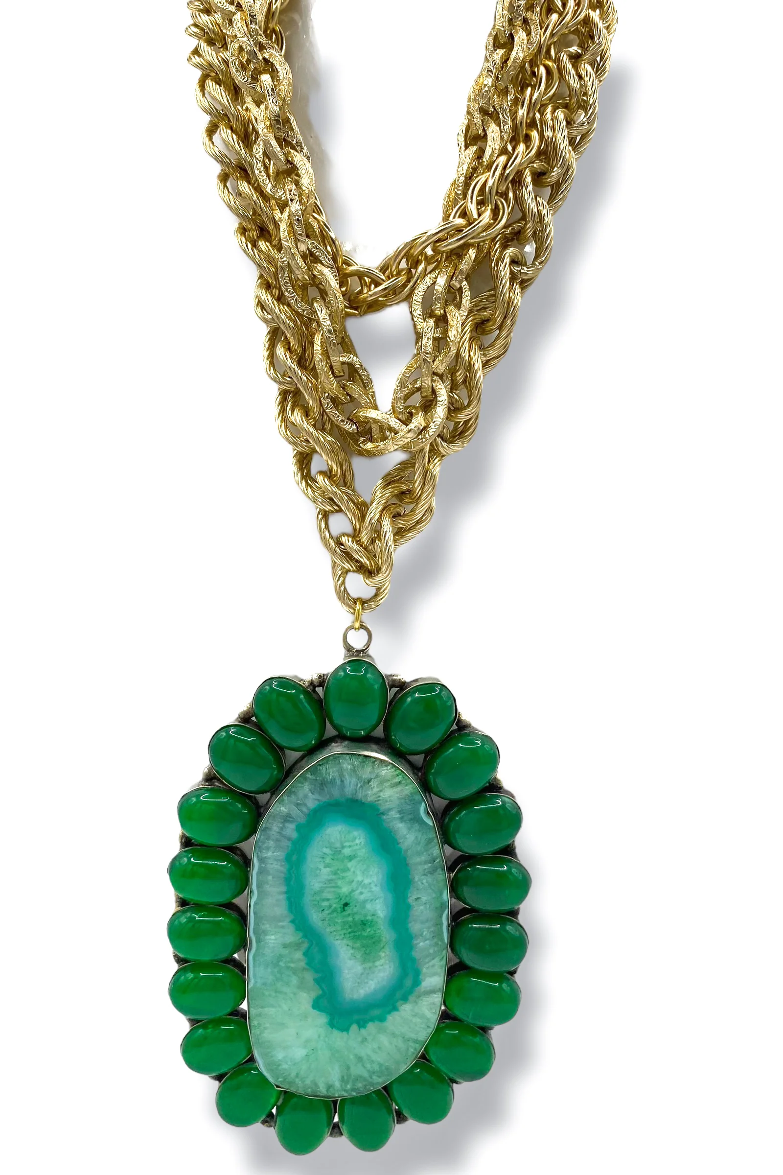 Made In The Deep South 1970s Agate Necklace