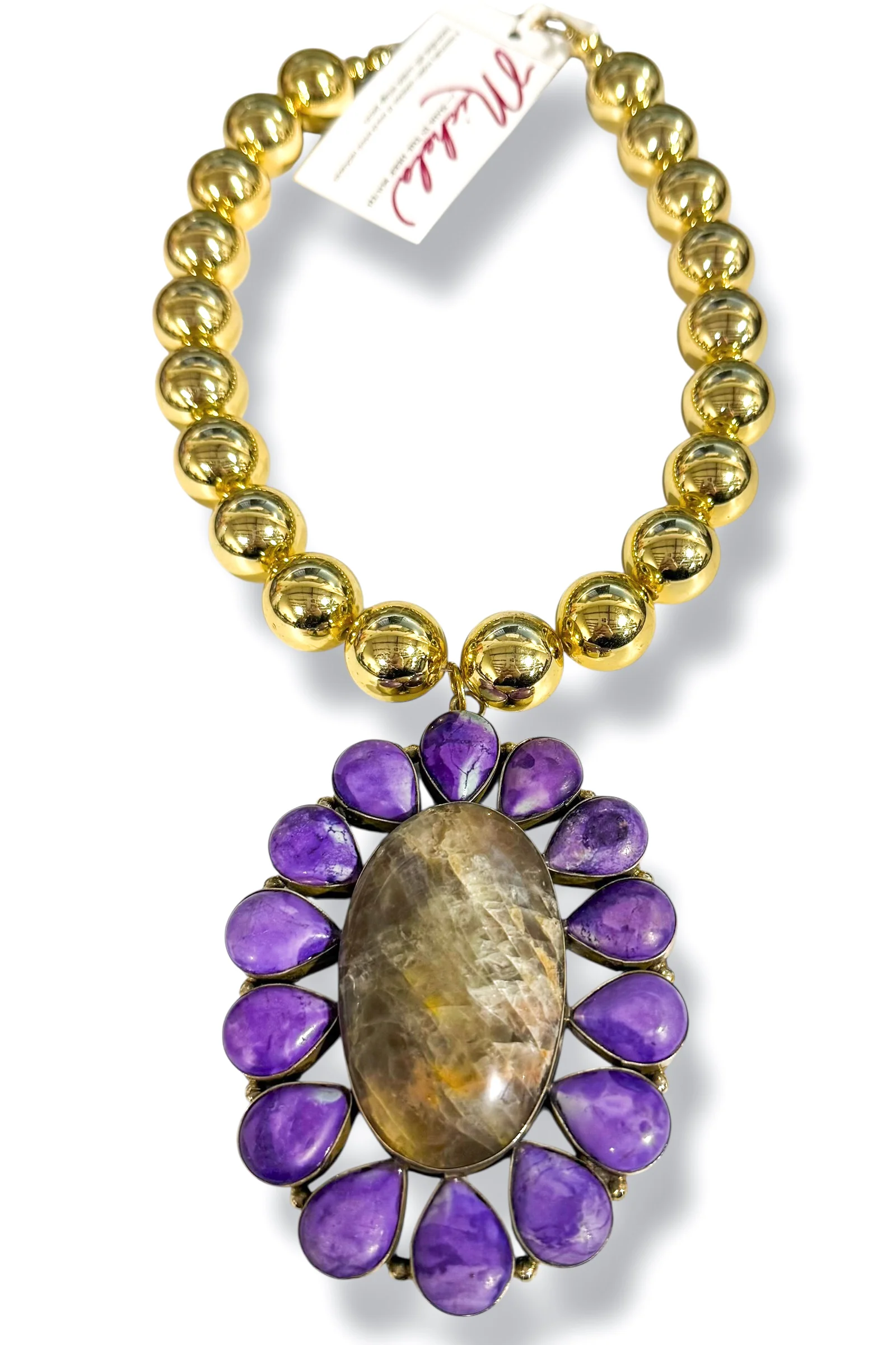 Made in the Deep South 1970s Agate & Charoite 1970s Necklace