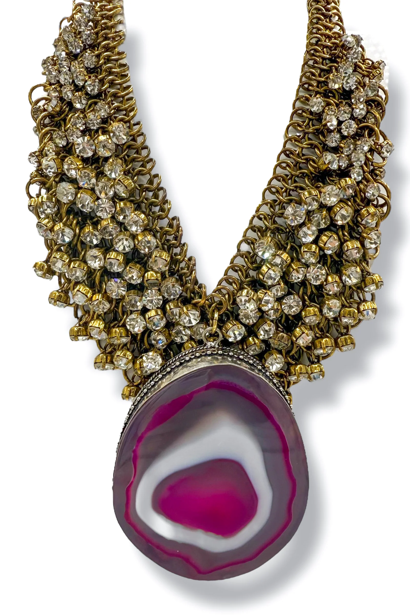 Made In The Deep South 1970s Agate Pendant 1970s Necklace