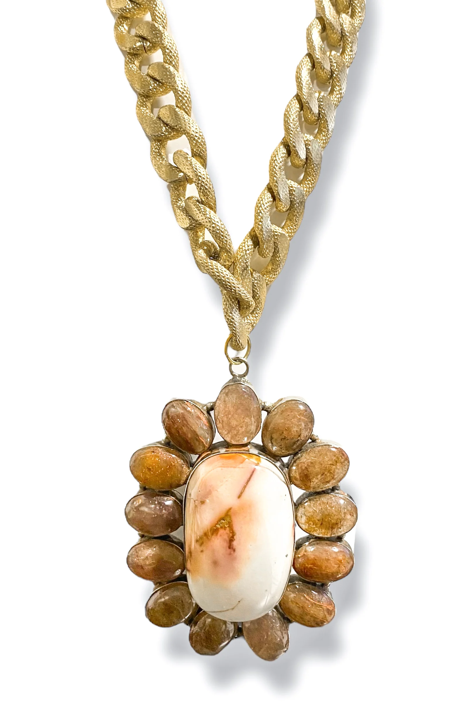 Made in the Deep South 1970s Agate Pendant 1970s Necklace