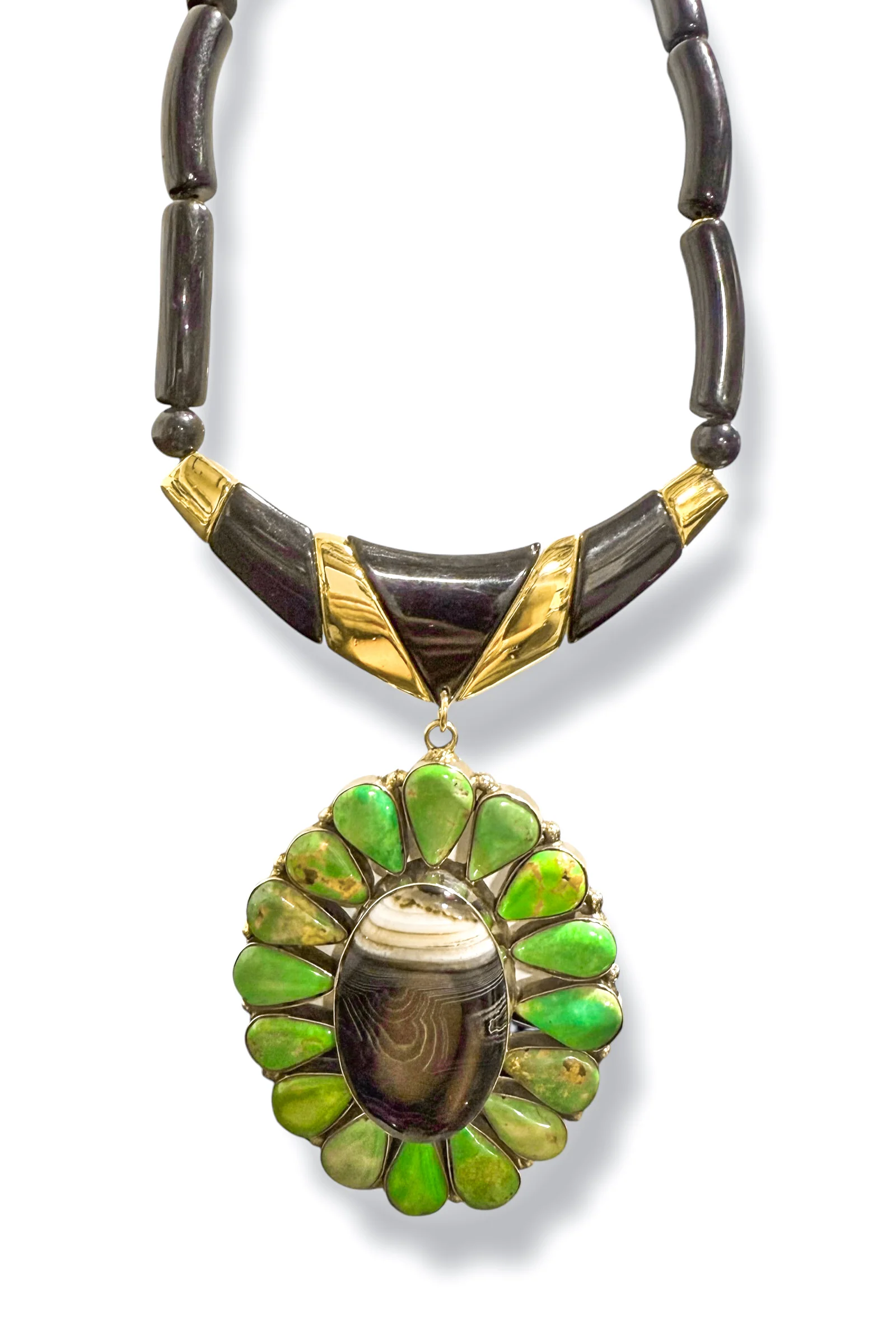 Made in the Deep South 1970s Agate and Turquoise 1960s Necklace