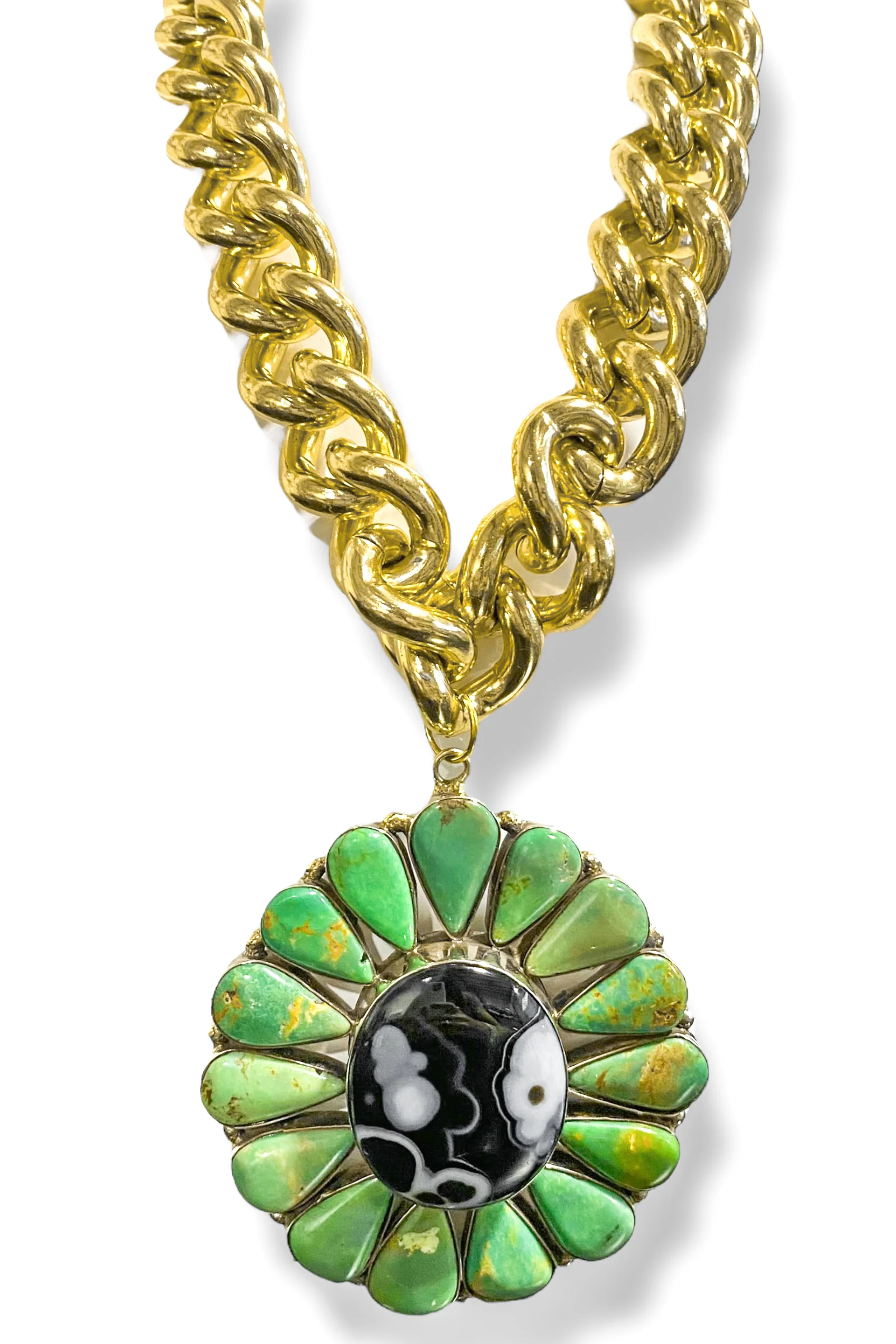 Made In The Deep South 1970s Agate & Turquoise 1970s Necklace