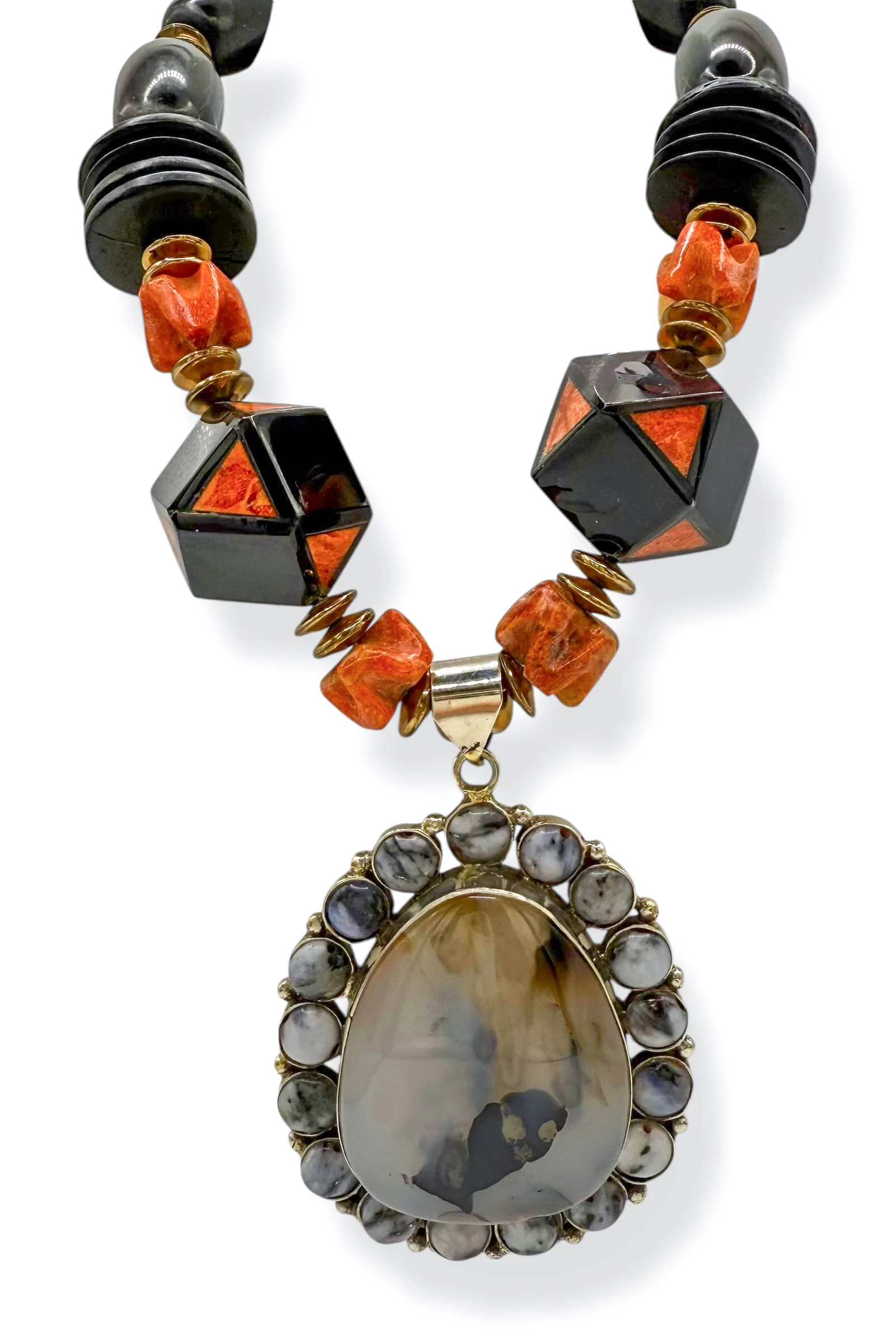 Made In The Deep South 1970s Dendrite Pendant 1960s Necklace