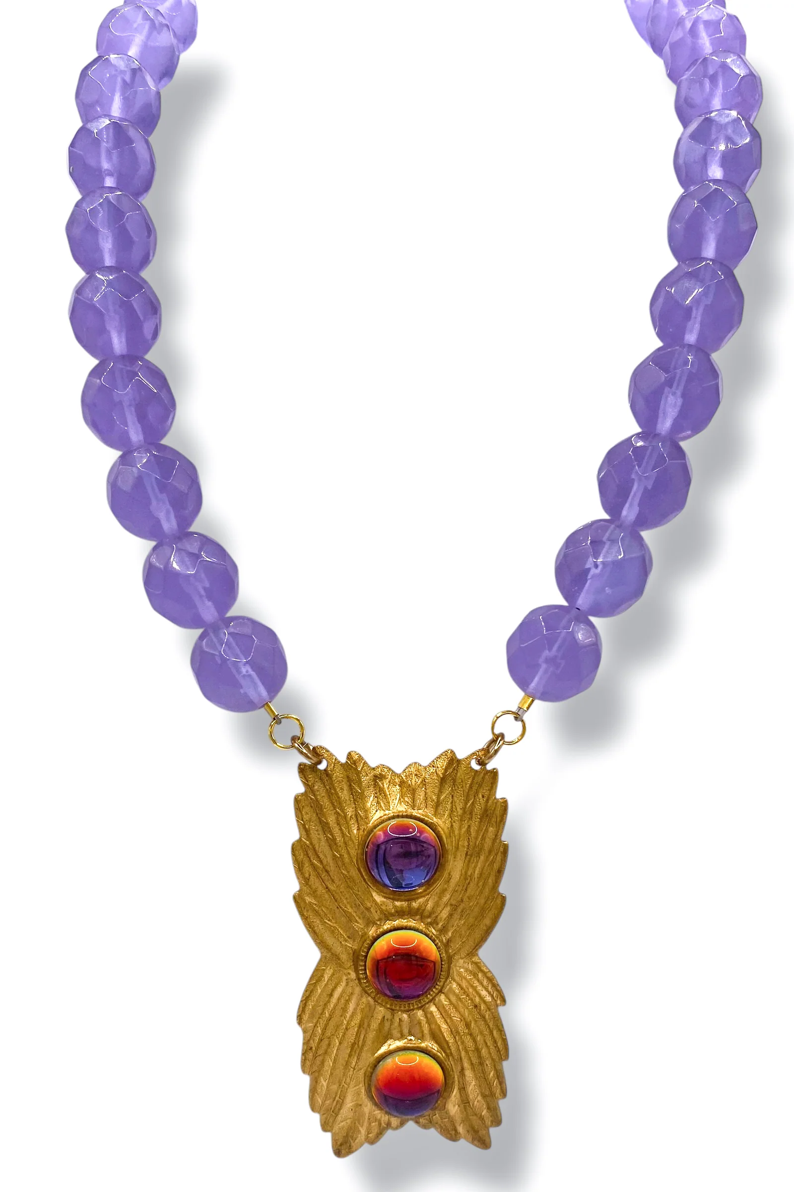 Made In The Deep South 1970s Pendant 1960s Chalcedony Necklace