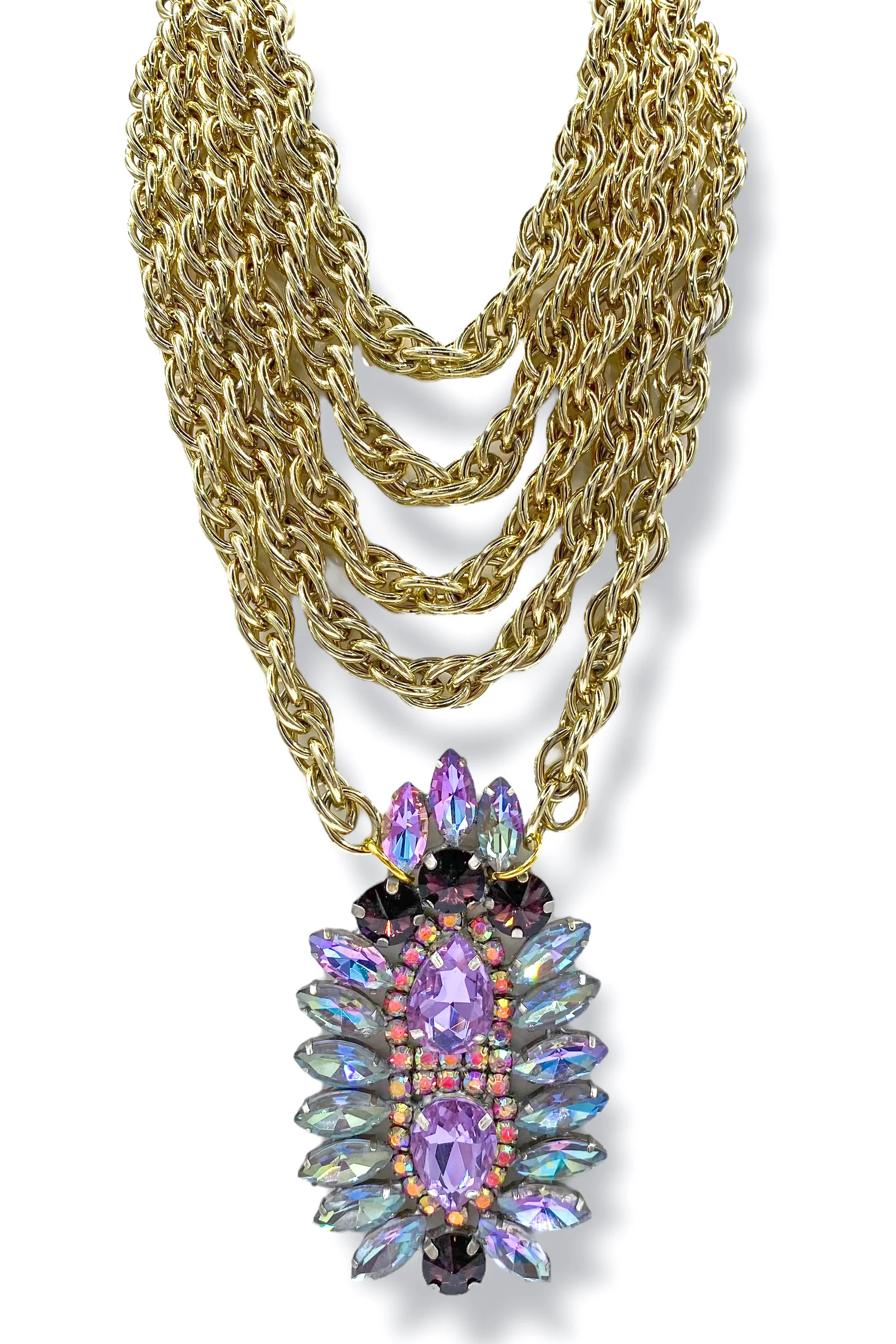 Made In The Deep South 1970s Rivoli Brooch 1960s Necklace