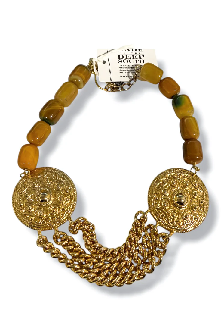 Made in the Deep South 1980s Buckle 1960s Agate Necklace