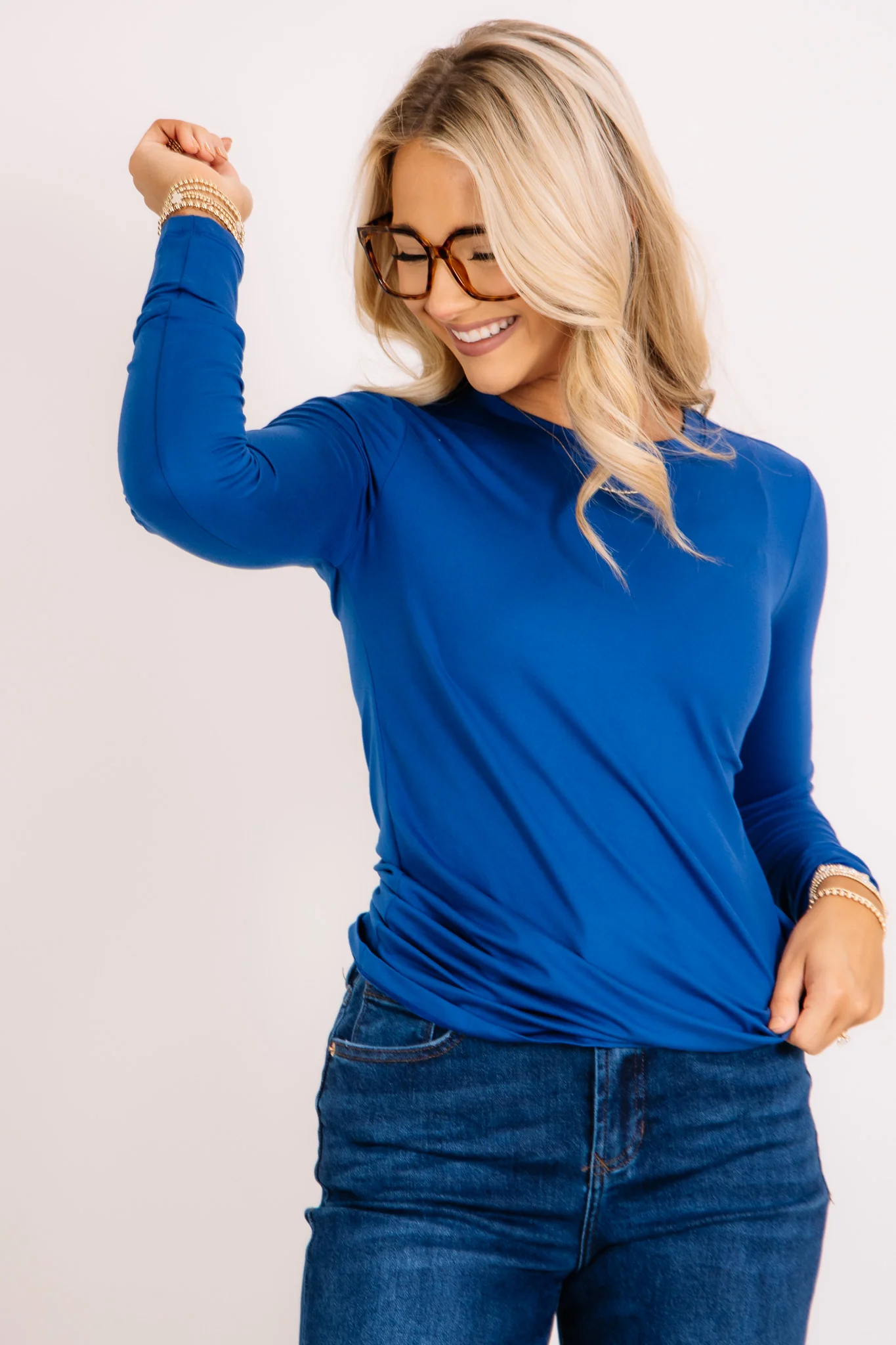 A Way Home Navy Long Sleeve Top