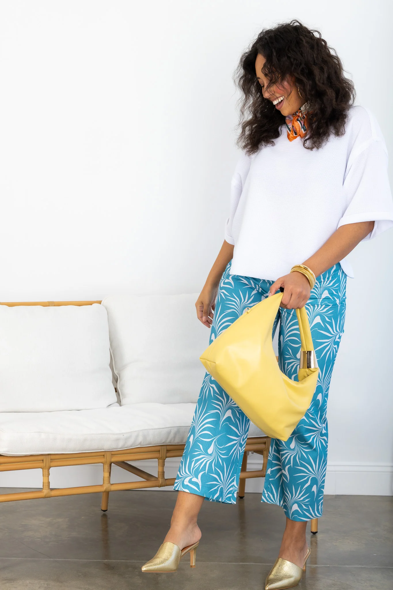 Tropical Escape Mint Blue Cropped Pant - Image 5