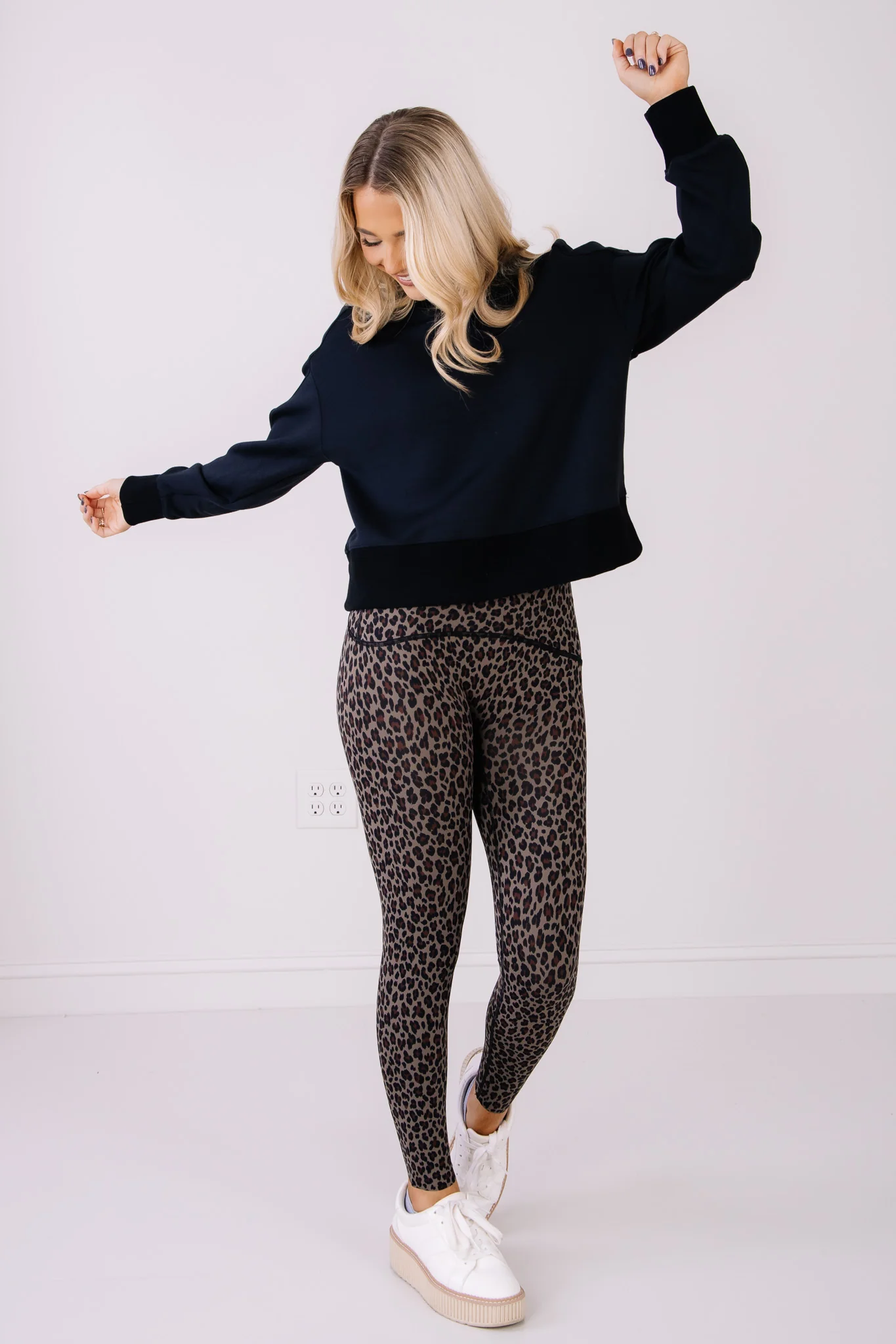 Spanx Airessentials Luxe Very Black Long Sleeve Top - Image 3