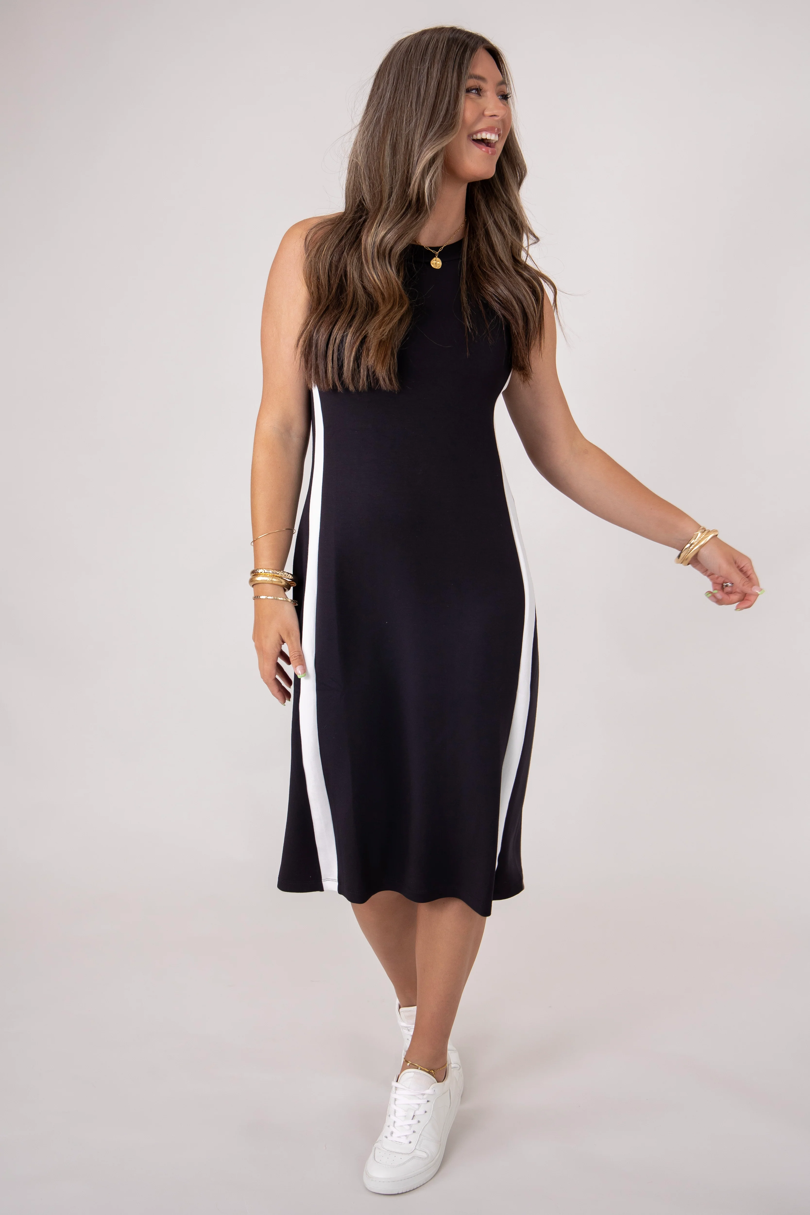 AirEssentials Side Stripe Tank Midi Dress | Spanx - FINAL SALE - Image 2