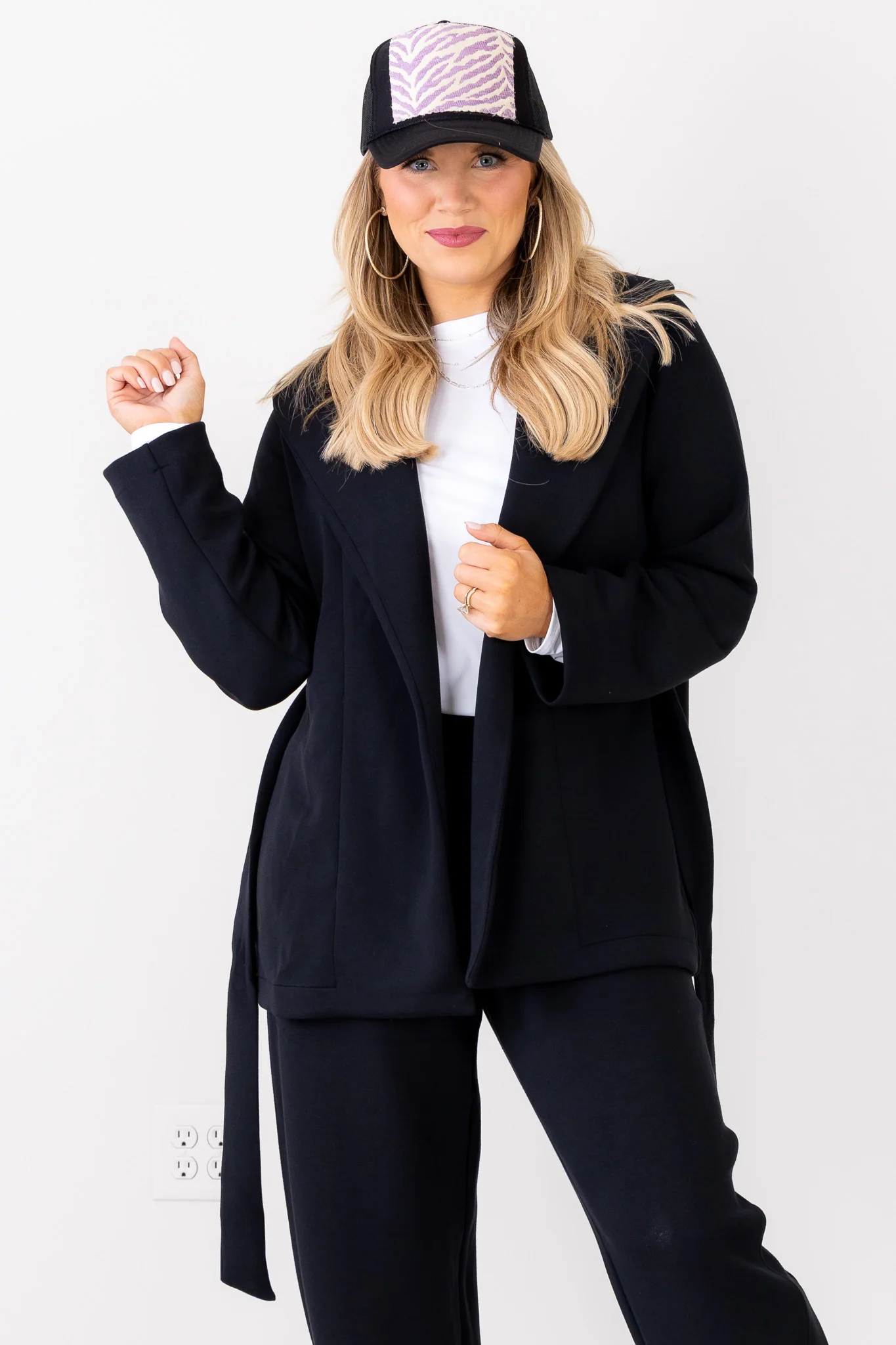 Spanx Airessentials Very Black Luxe Wrap Long Sleeve Cardigan - Image 2