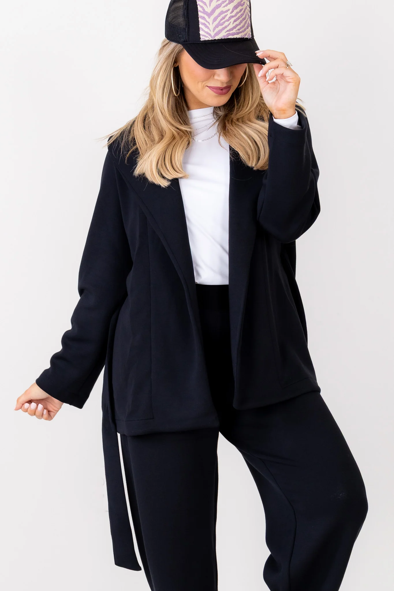 Spanx Airessentials Very Black Luxe Wrap Long Sleeve Cardigan - Image 7
