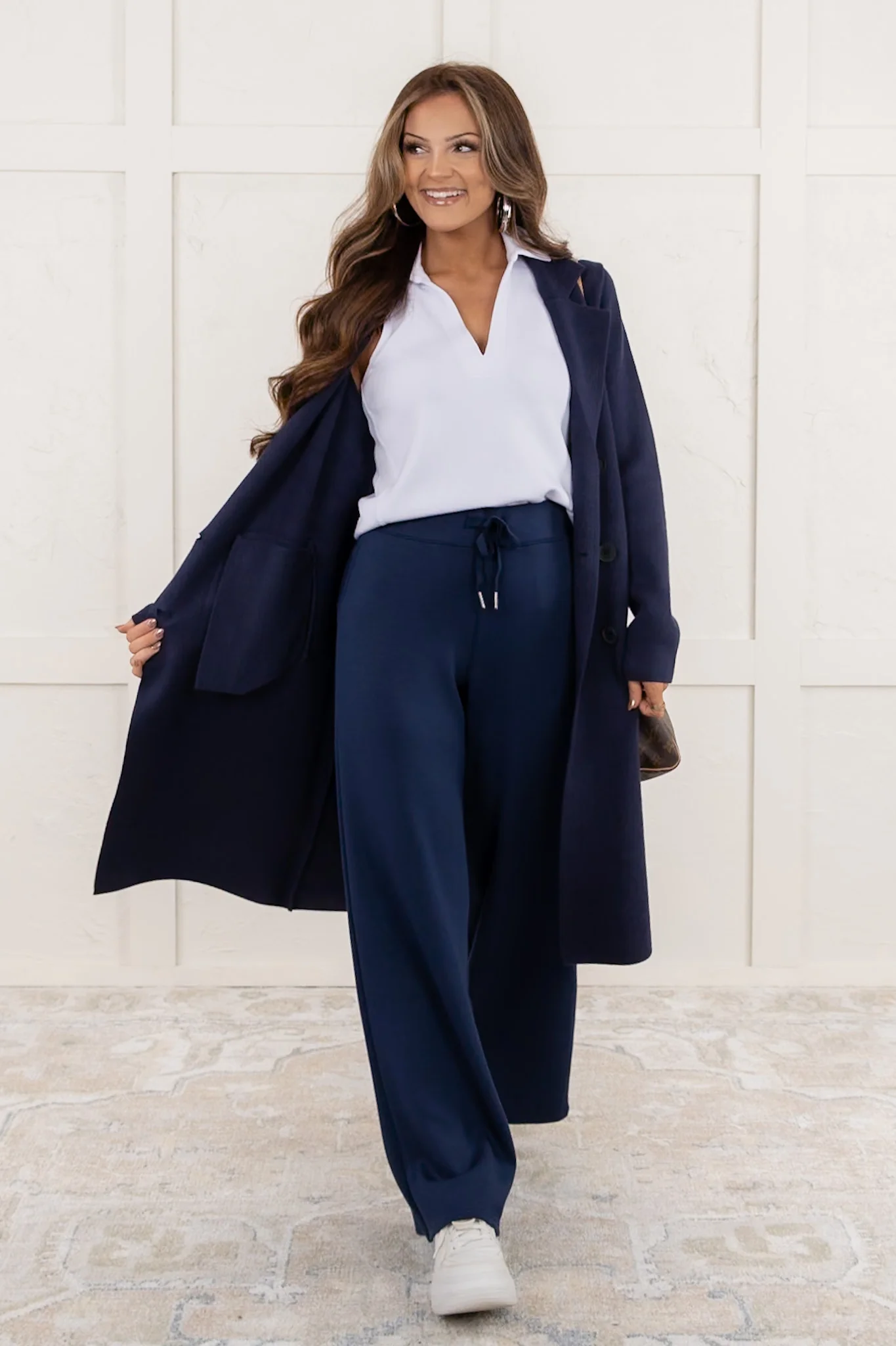 SPANX AirEssentials Timeless Navy Wide Leg Pant - Image 5