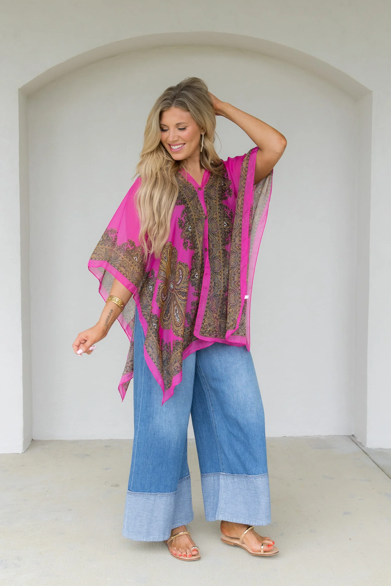 All The Way Up Cape Fuchsia Kimono *Final Sale* - Image 2