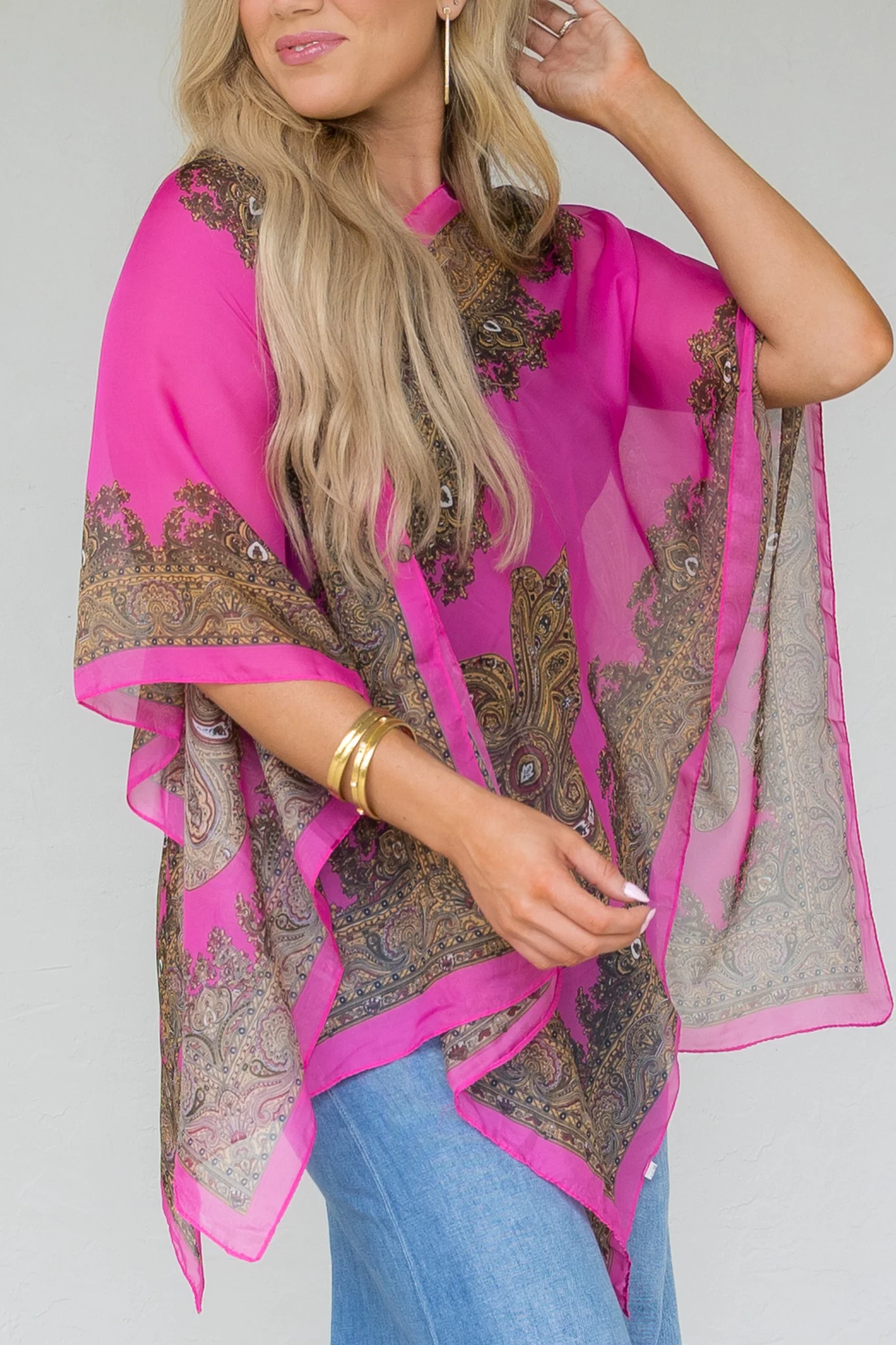 All The Way Up Cape Fuchsia Kimono *Final Sale* - Image 4