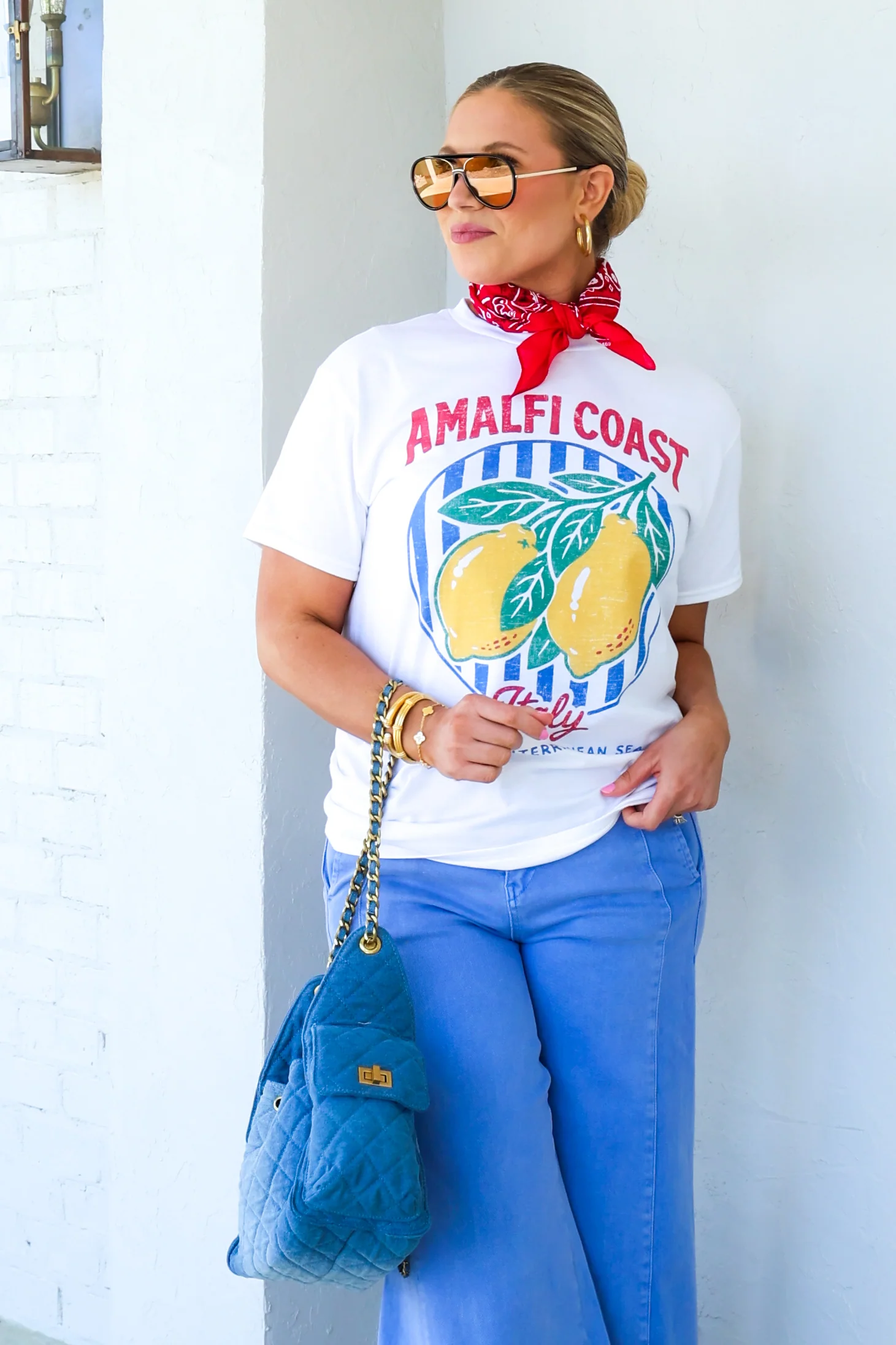 Italian Amalfi Coast White Short Sleeve Tee - Image 5