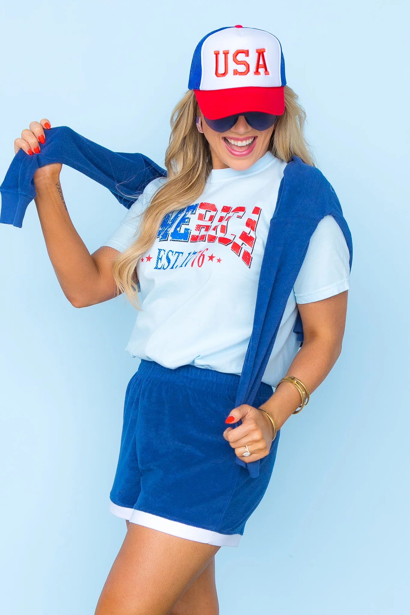 DOORBUSTER America 1776 Chambray Short Sleeve Tee - Image 3