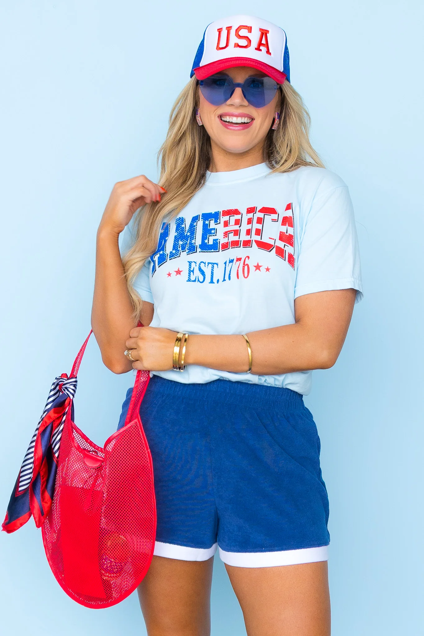 DOORBUSTER America 1776 Chambray Short Sleeve Tee - Image 5